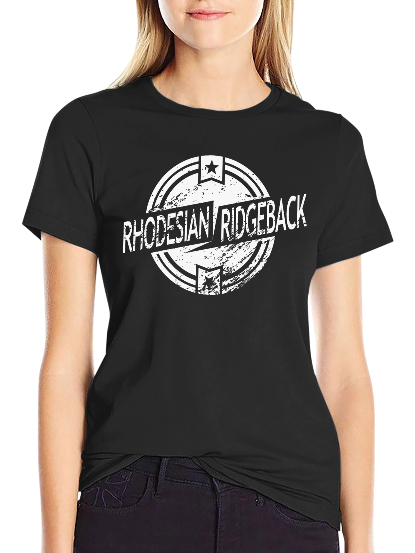 Black Rhodesian Ridgeback Black T-Shirt view 2