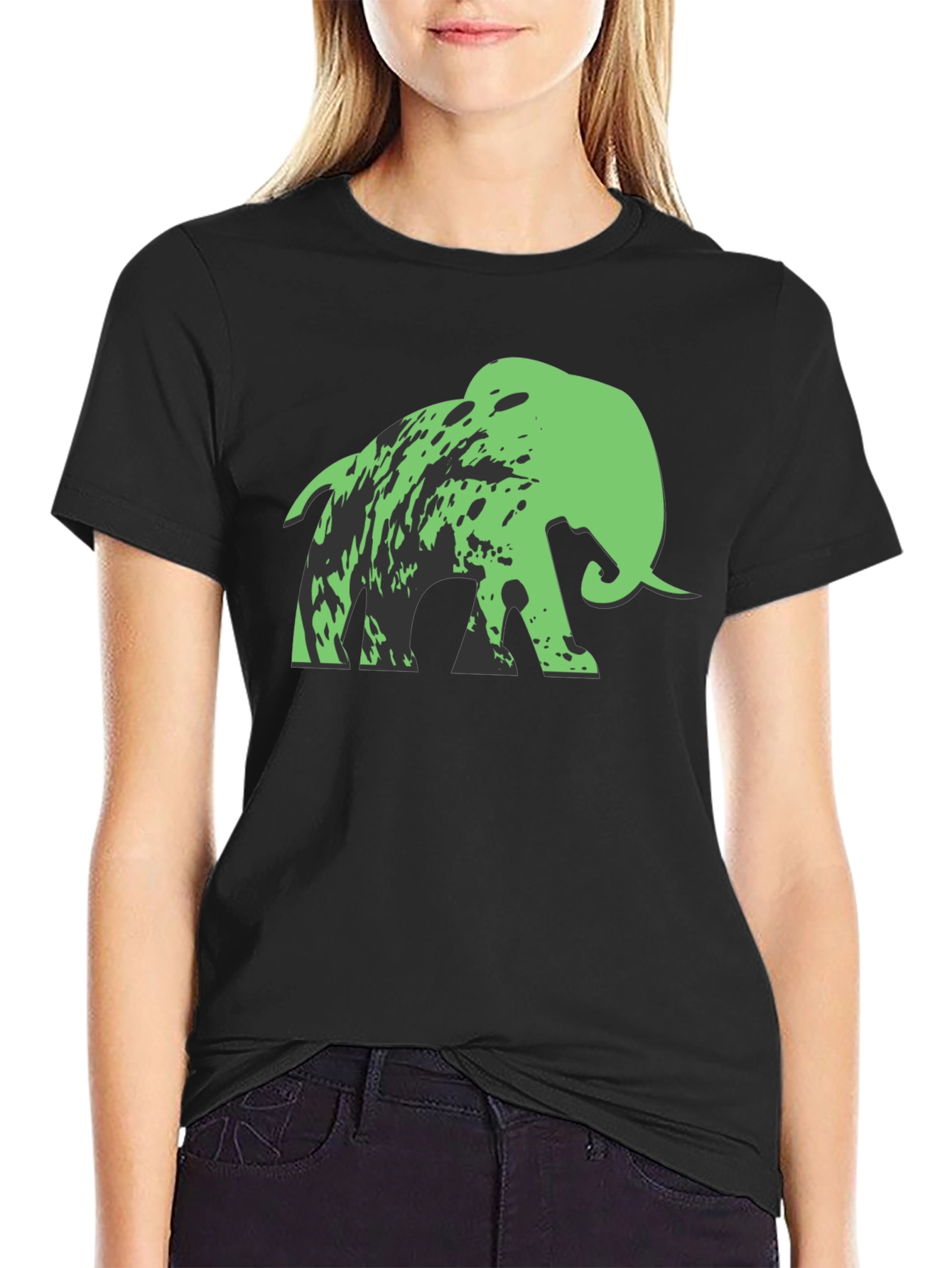 Black Mammoth Graphic Tee - Black Cotton Blend view 2