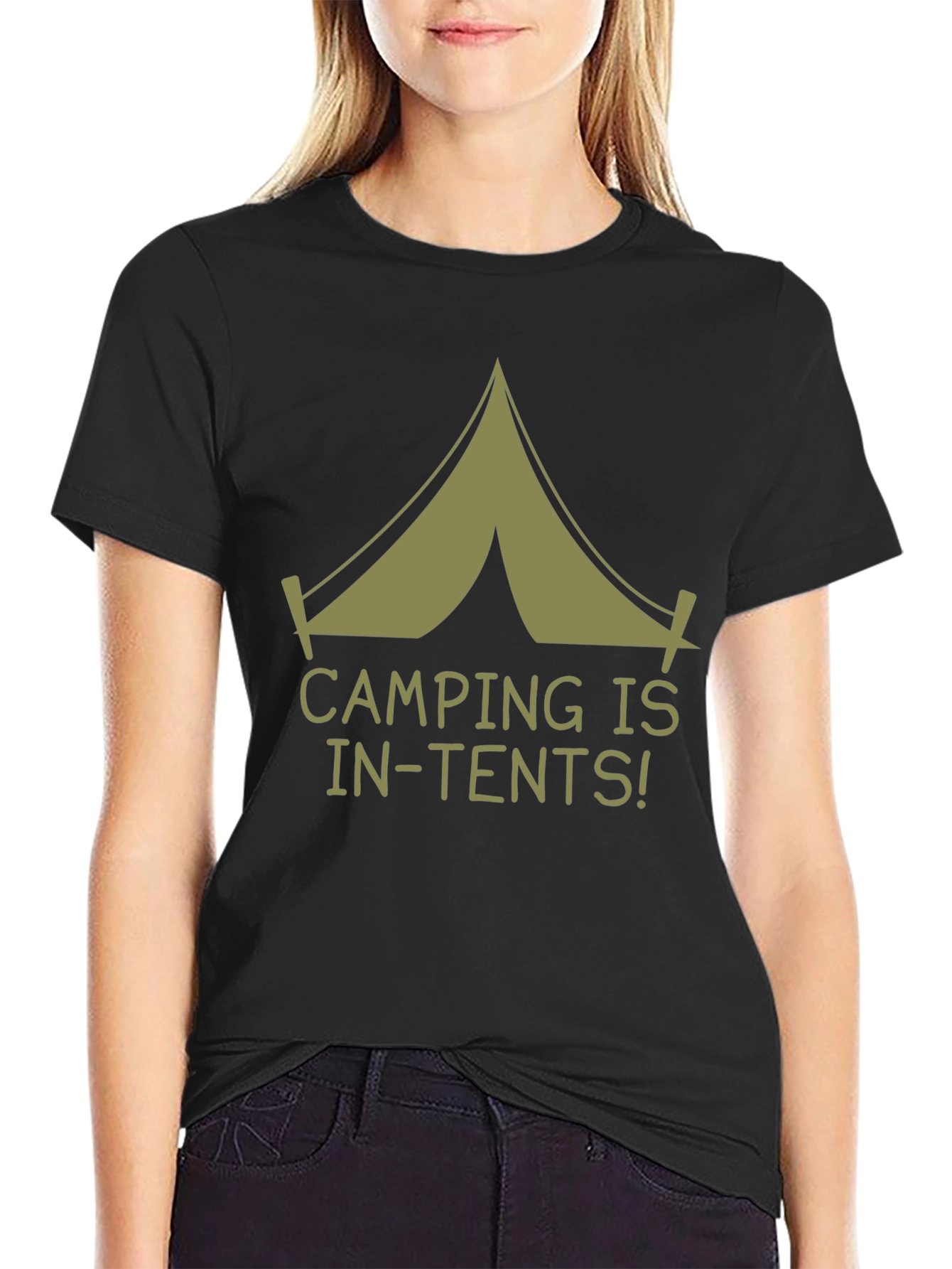 Black Camping Is In-Tents! Graphic Tee view 2