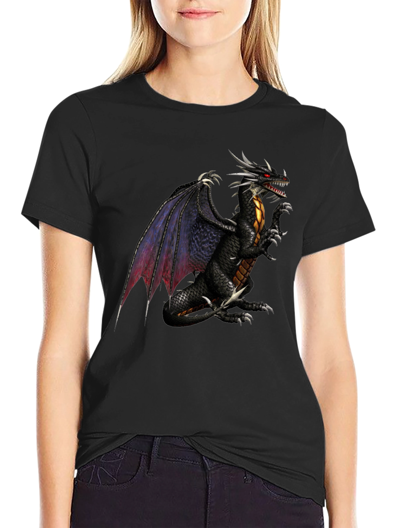 Black Dragon Graphic Black T-Shirt view 2