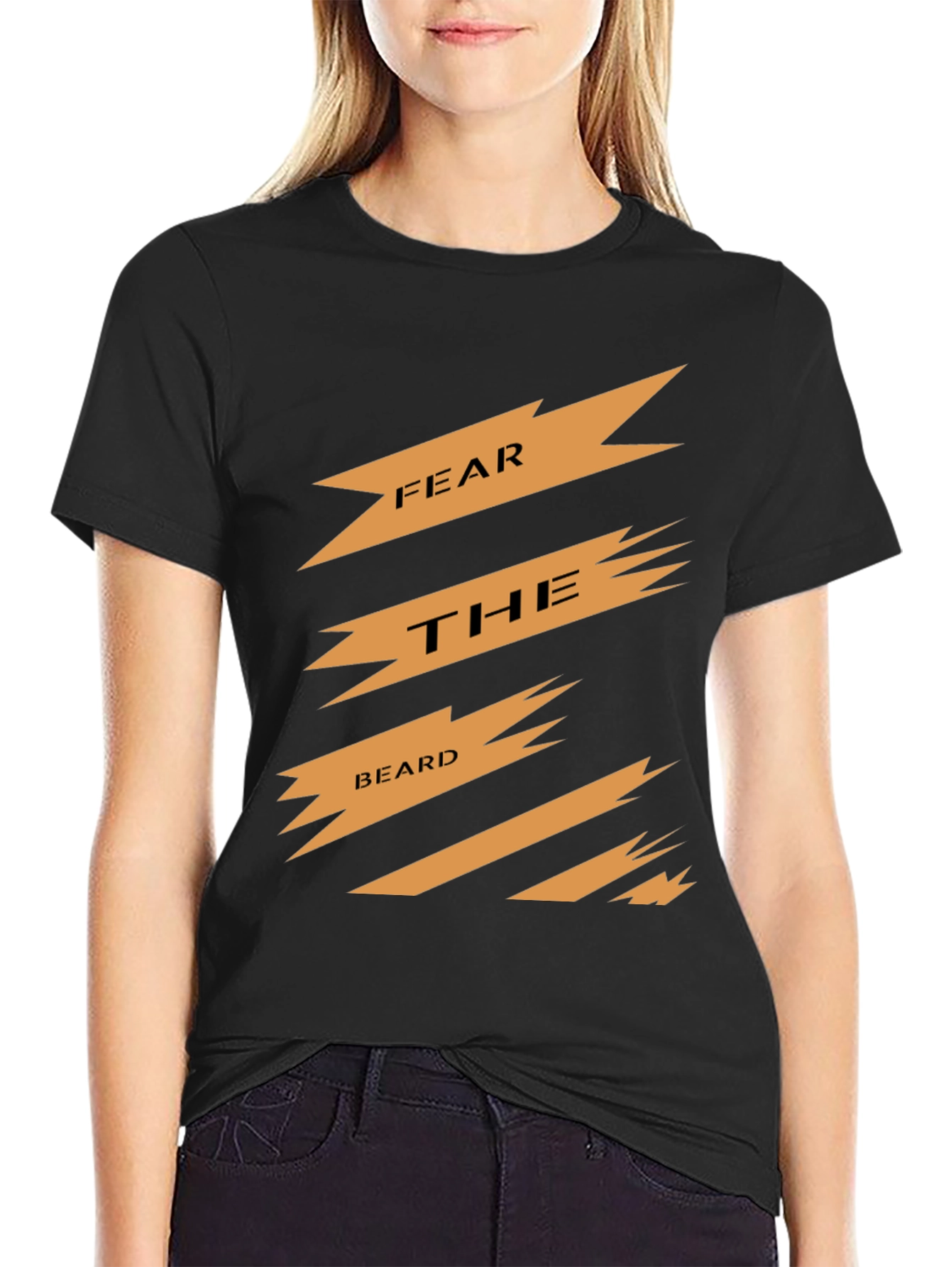 Black Fear The Beard Graphic Tee - Black T-Shirt view 2
