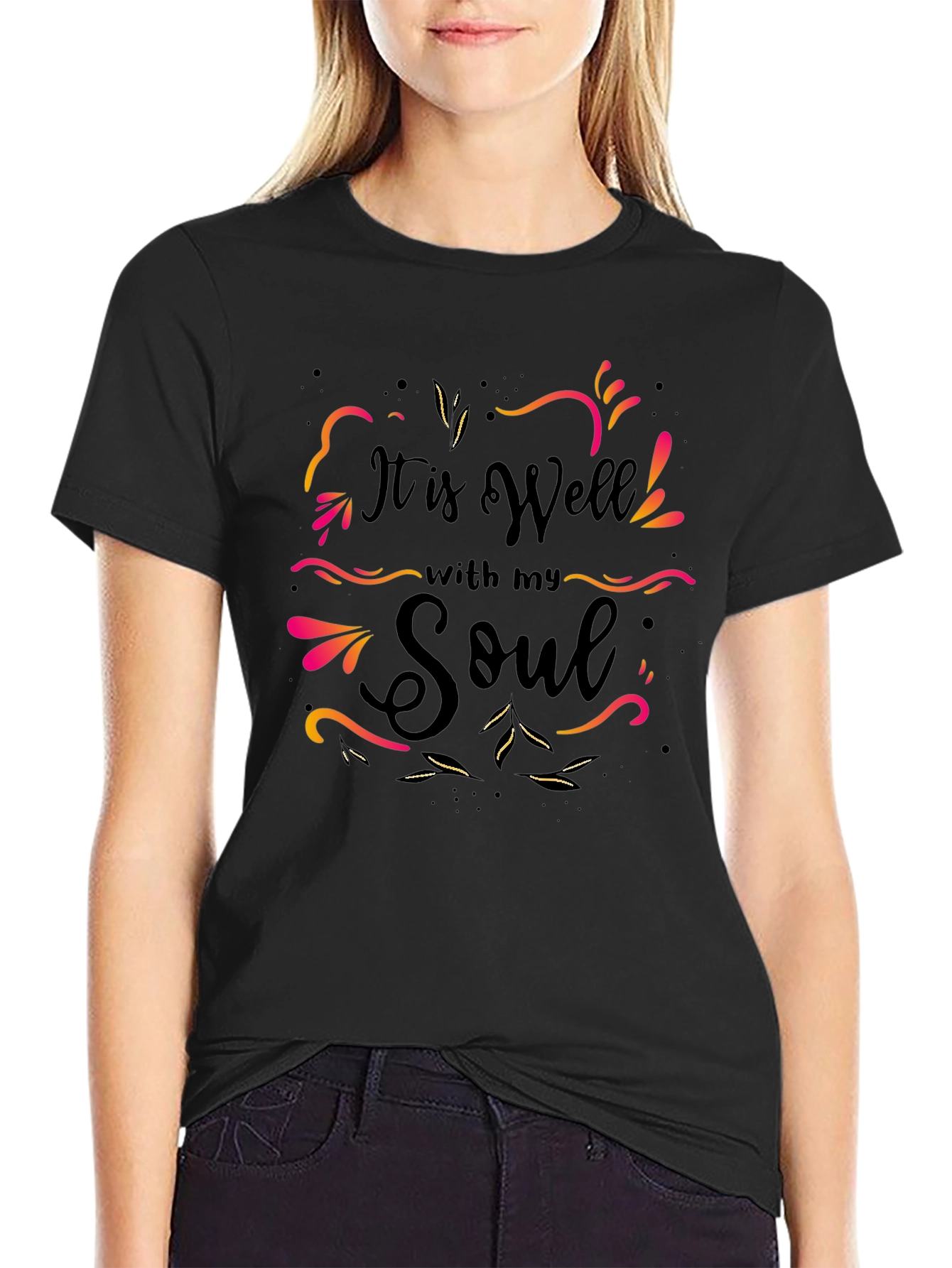 Black It Is Well With My Soul T-Shirt view 2