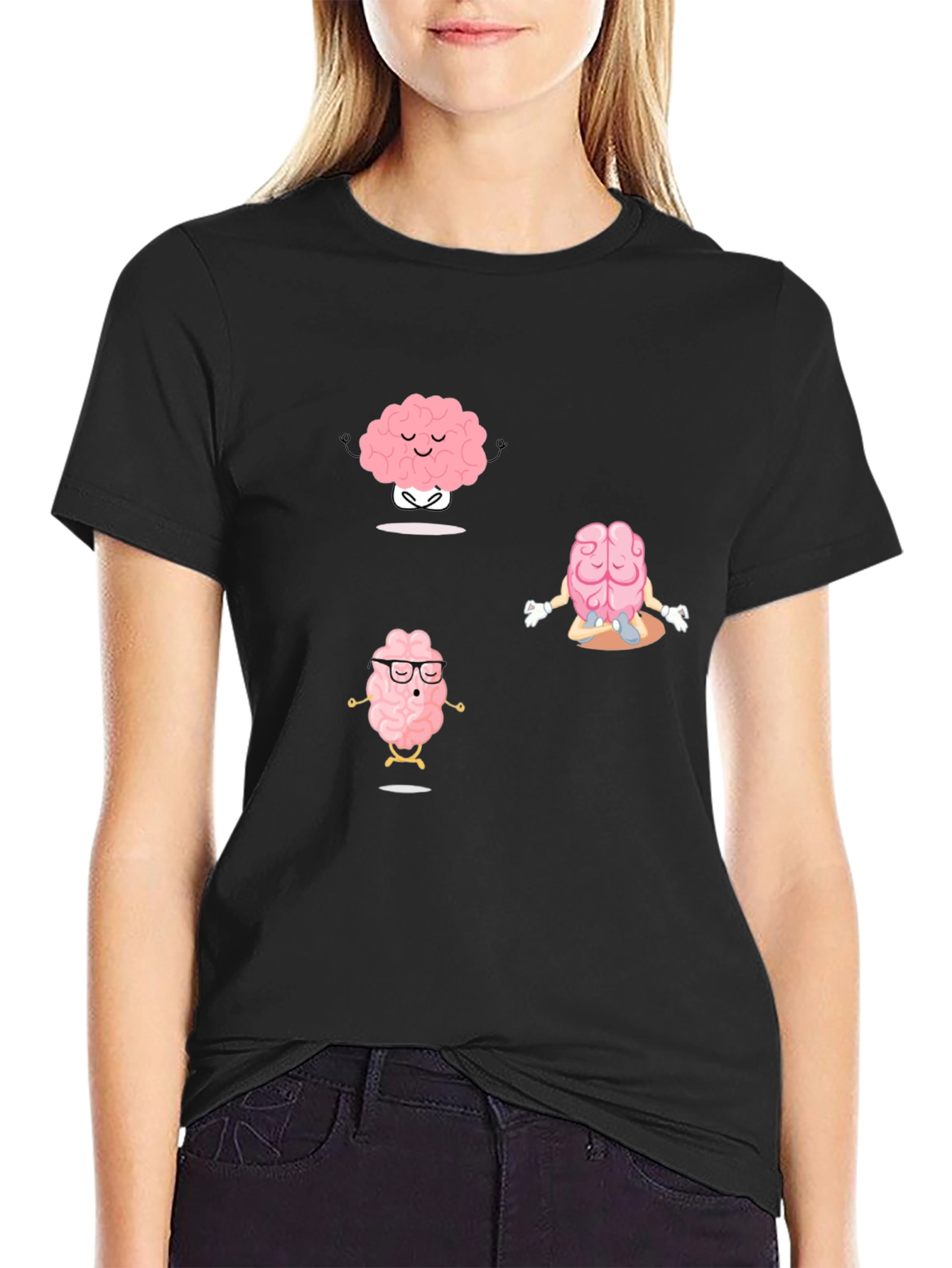 Black Brain Yoga T-Shirt view 2