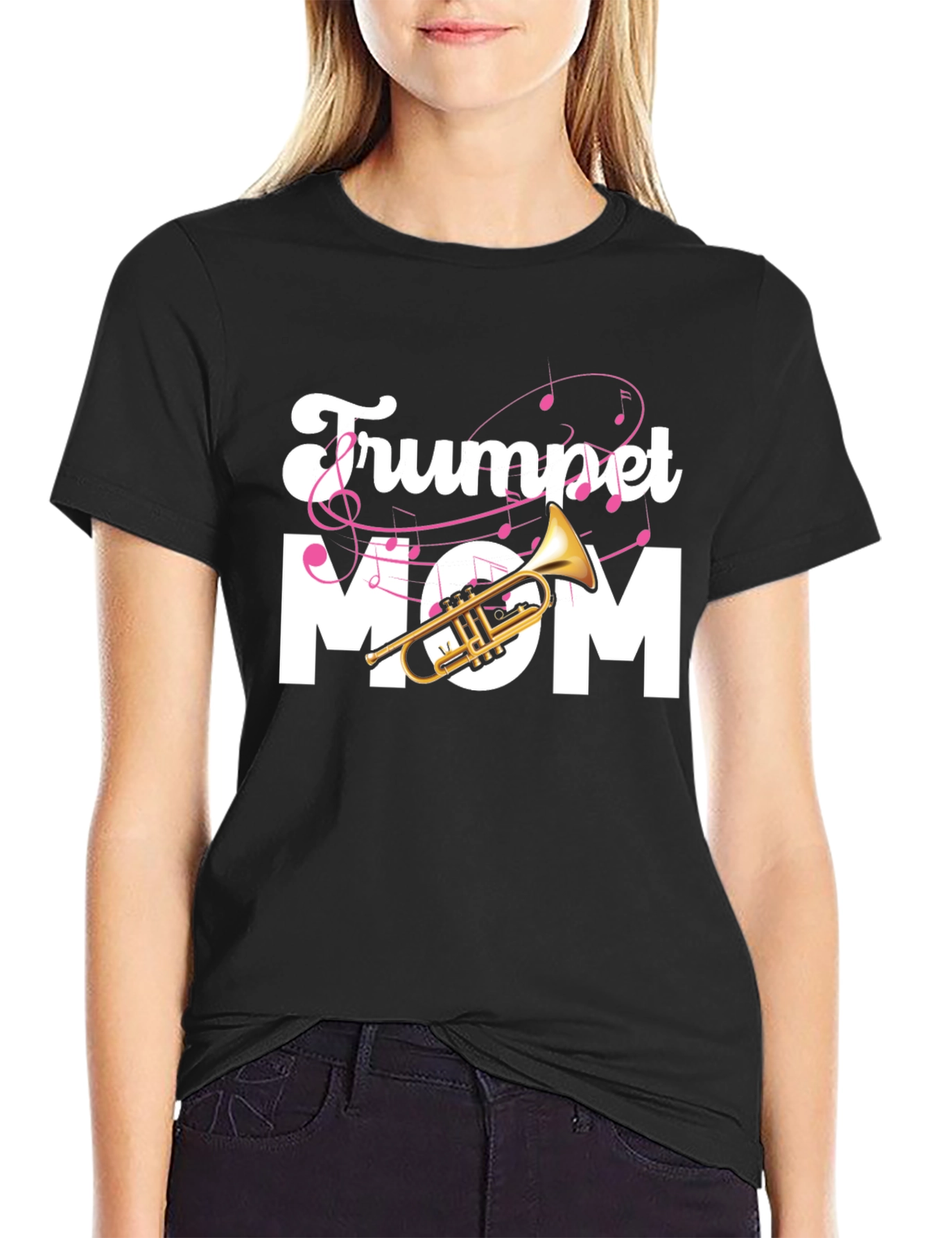 Black Trumpet Mom Graphic Tee view 2
