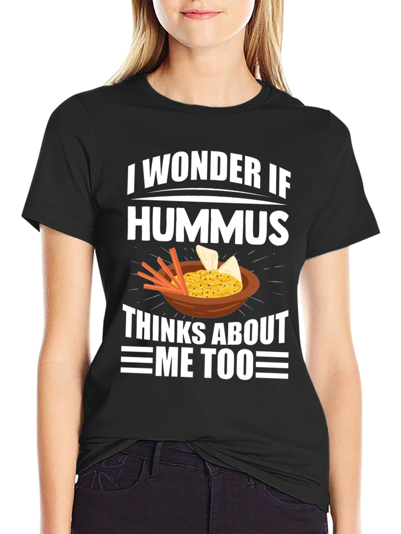 Black Hummus Lover Graphic Tee view 2