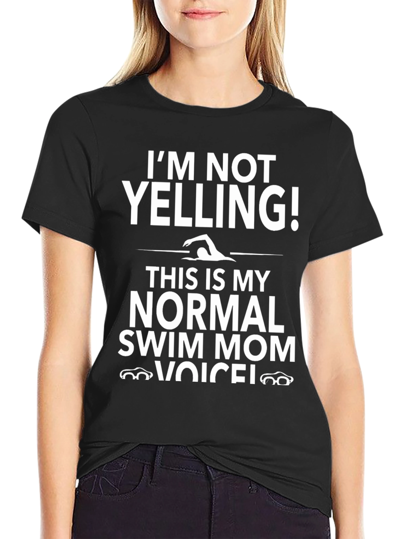 Swim Mom T-Shirt - I'm Not Yelling! - 2