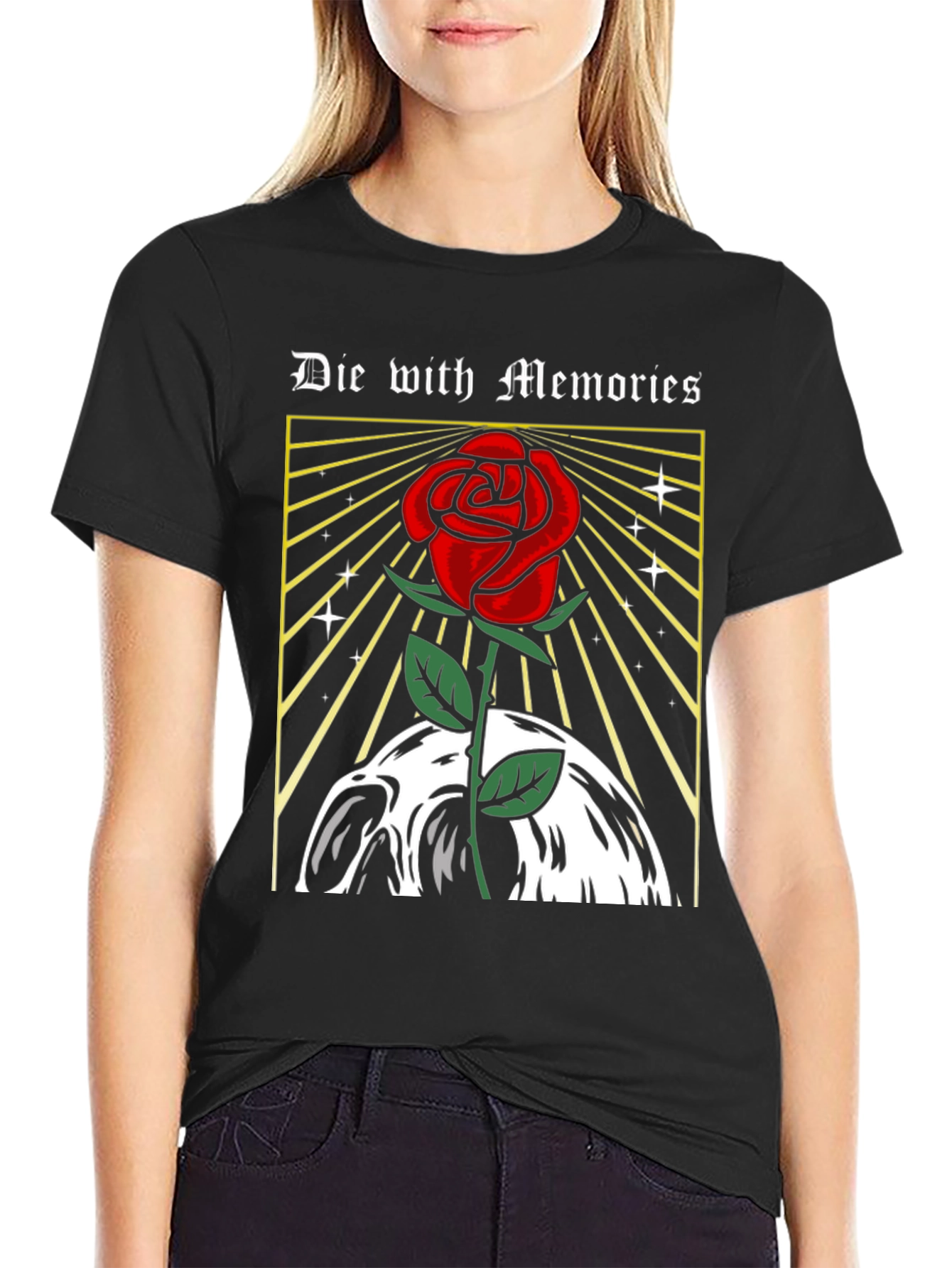 Black Die With Memories Graphic Tee view 2