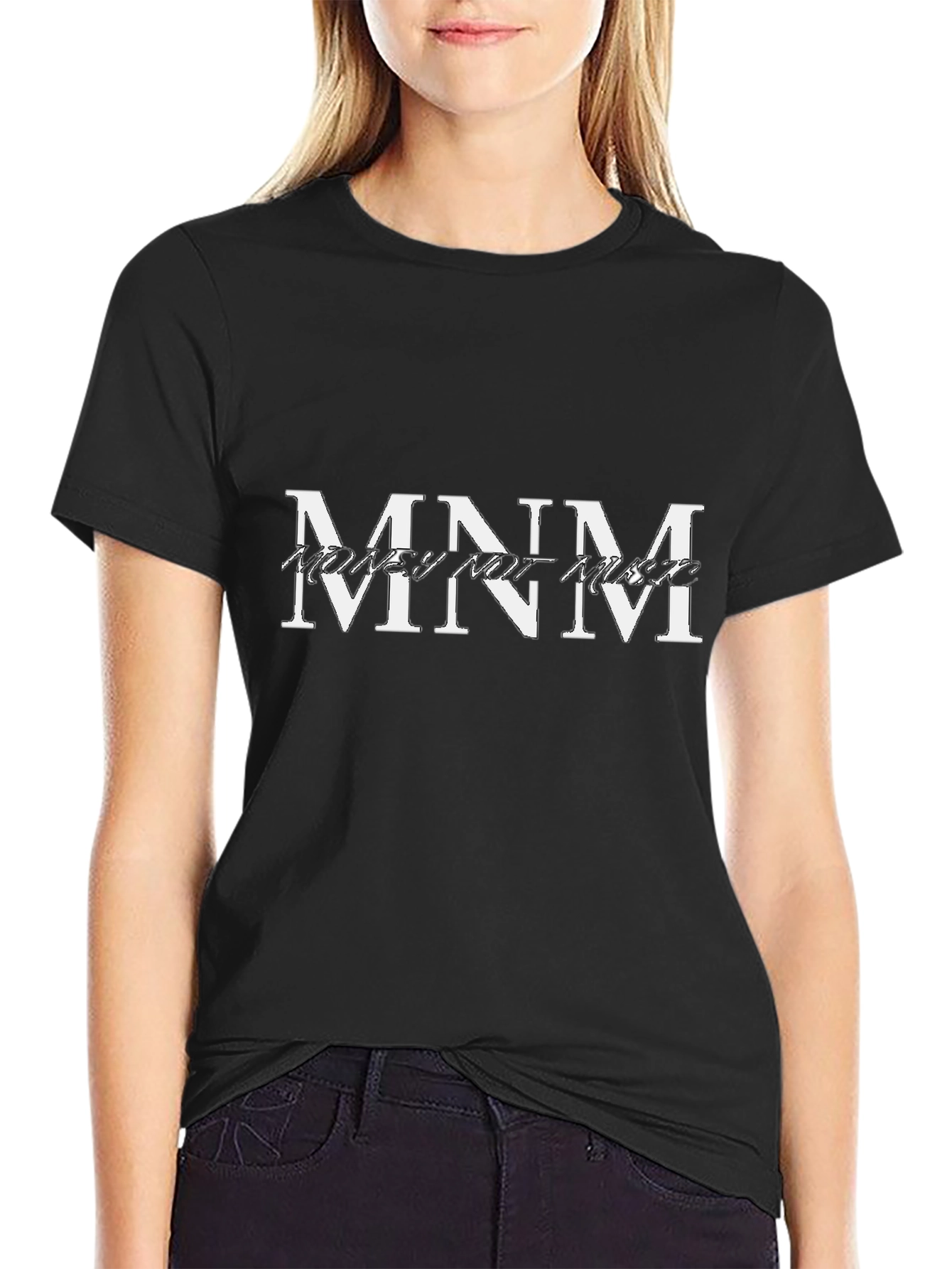 Black MNM Money Not Music Black T-Shirt view 2