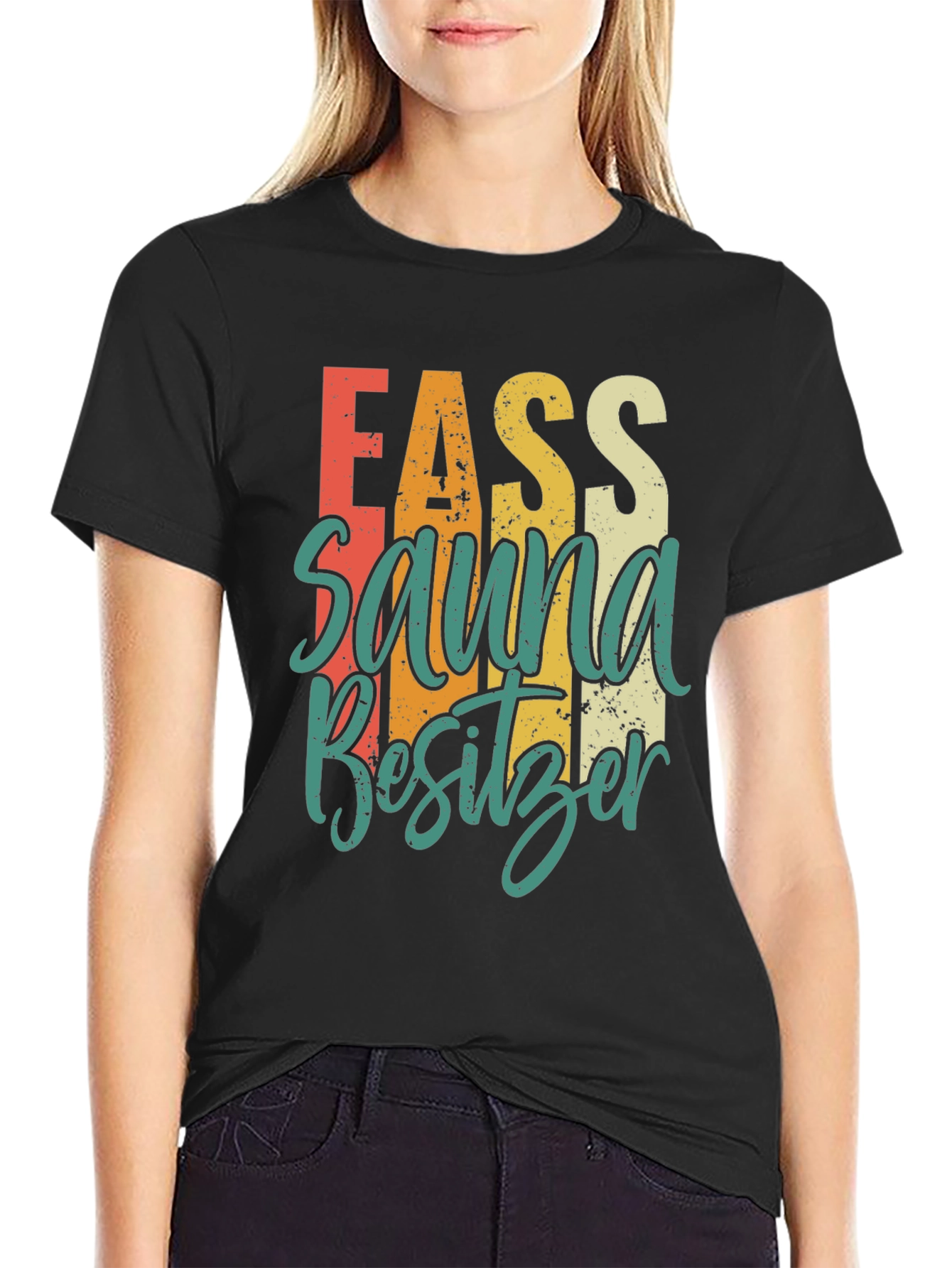 Black Fass Sauna Besitzer T-Shirt view 2