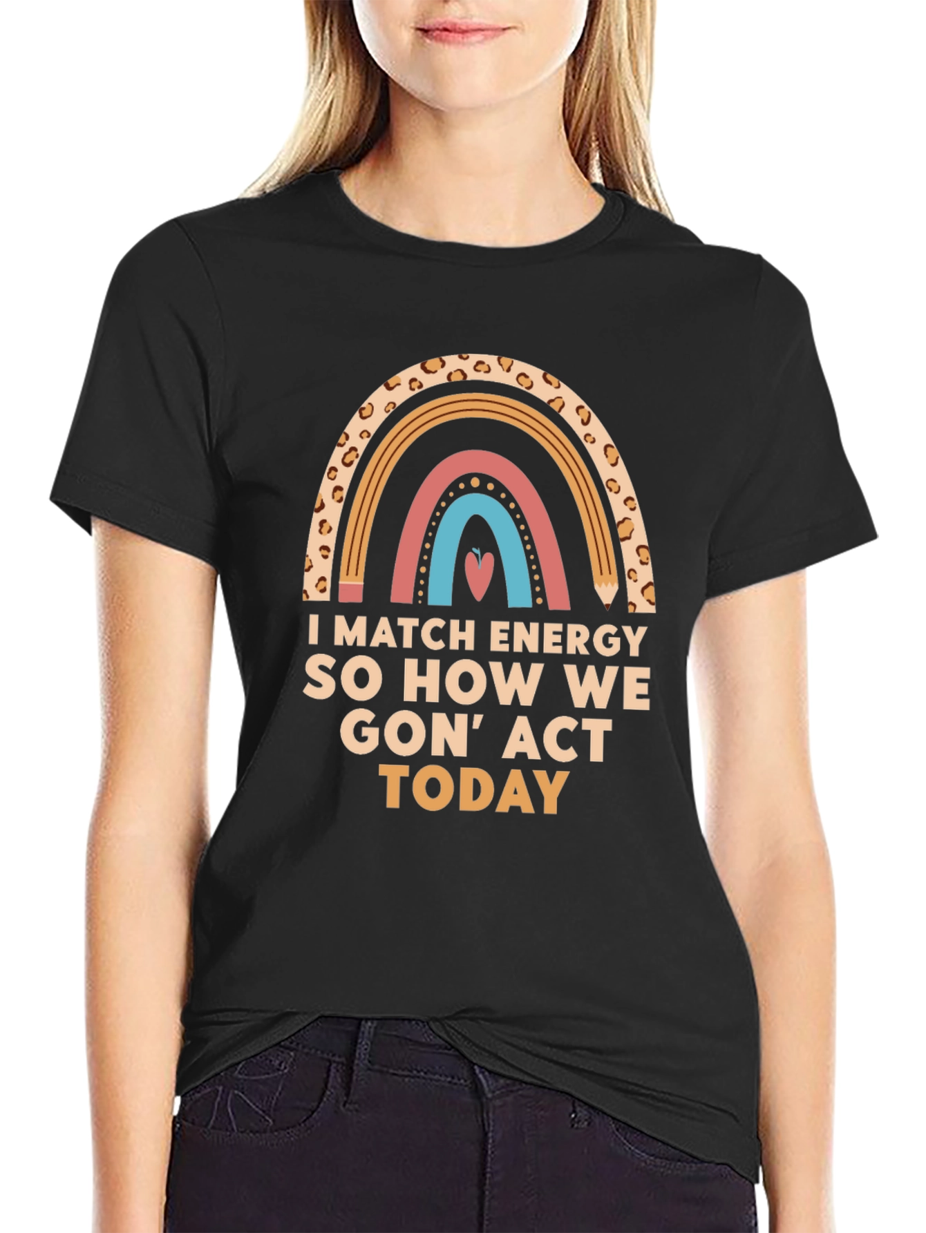 Black Match Energy Graphic Tee view 2
