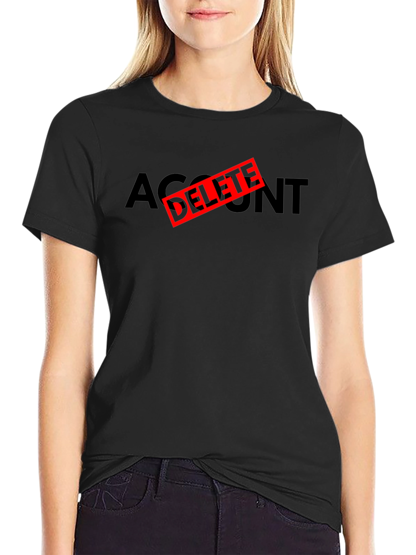 Black Account Delete Black T-Shirt - Anti Social view 2