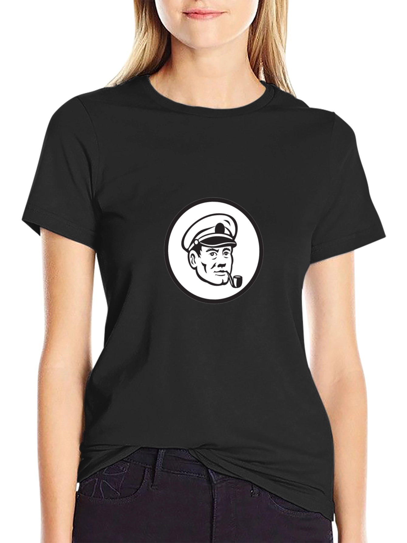 Black Captain Graphic Tee - Retro Style view 2