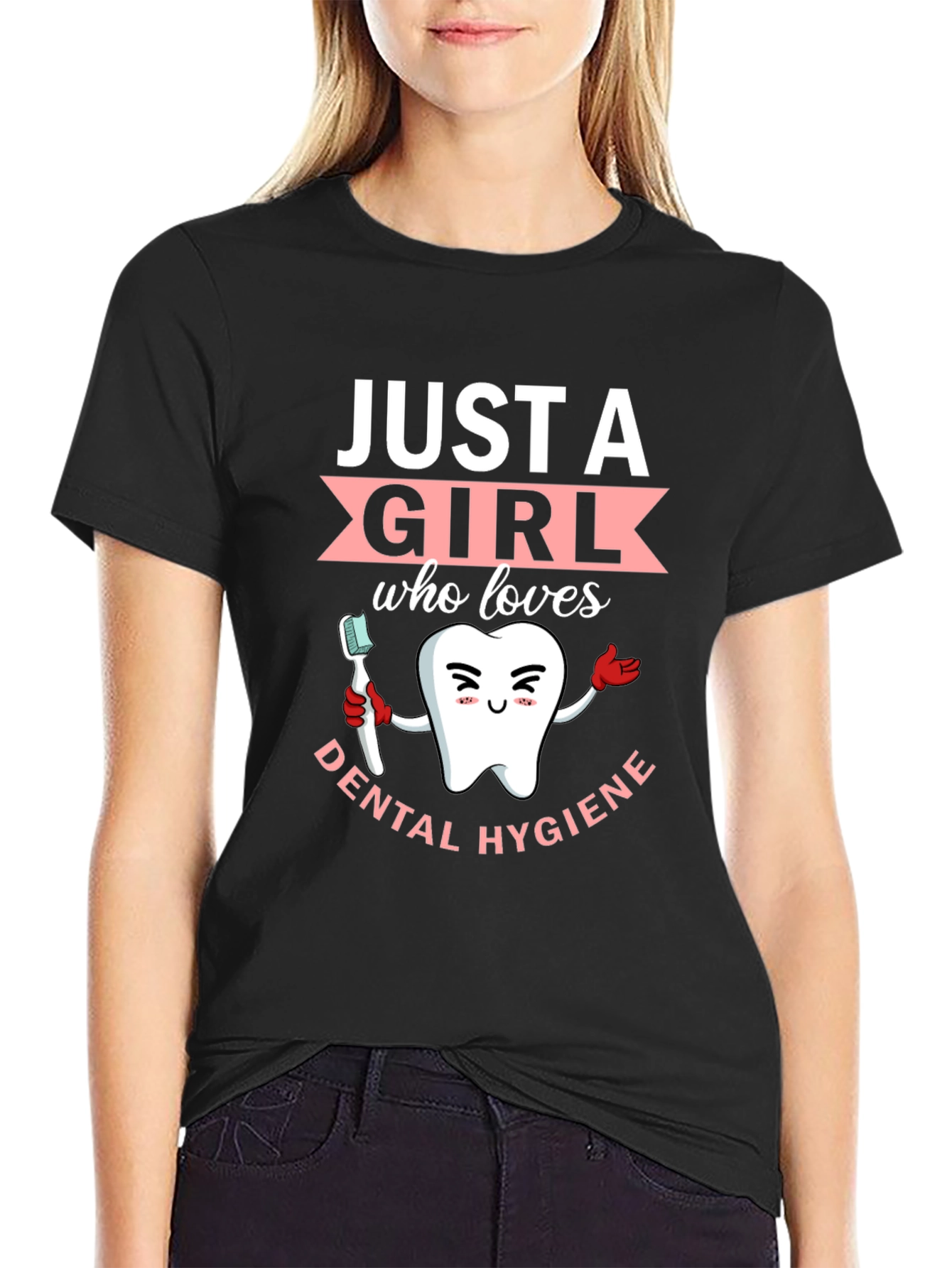 Black Dental Hygiene Lover T-Shirt view 2