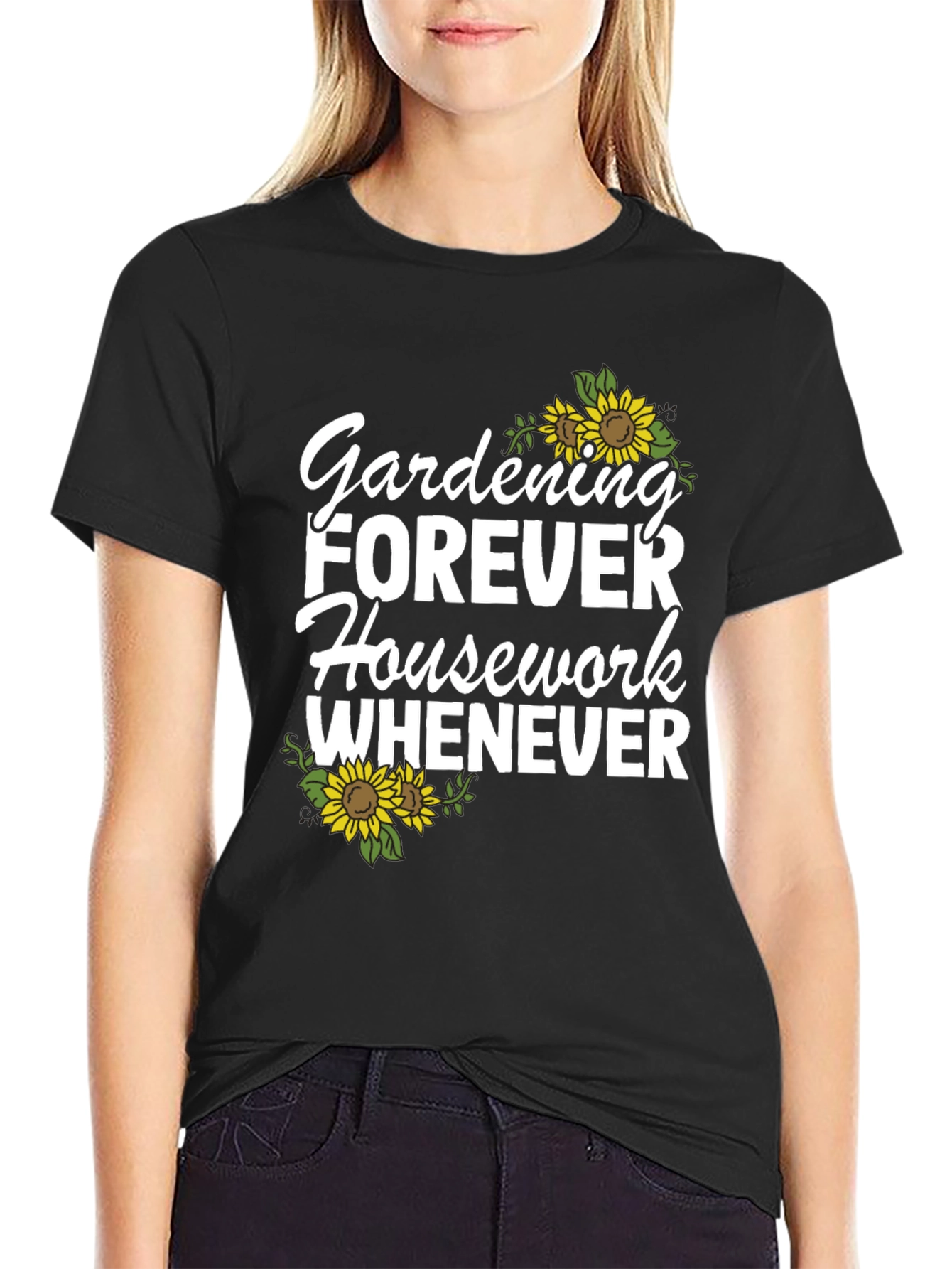 Black Gardening Forever T-Shirt view 2