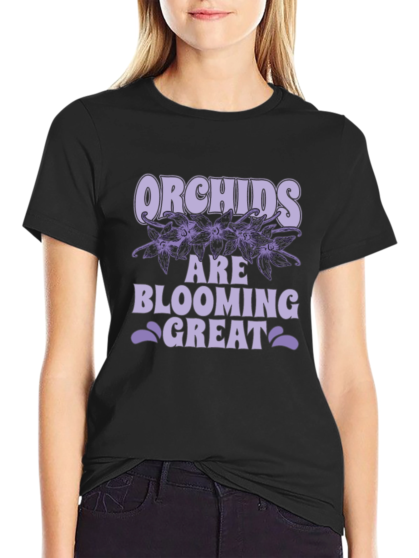 Black Orchids Are Blooming Great T-Shirt view 2
