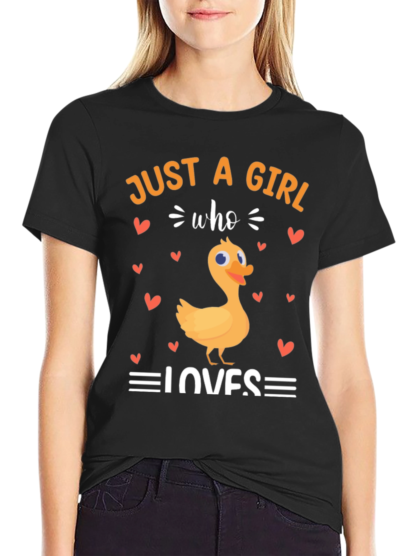 Black Girl Who Loves Ducks T-Shirt: Cute Animal Tee view 2