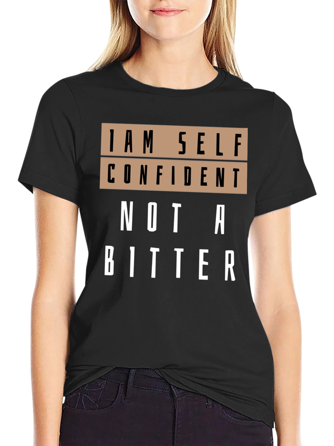 Black Self Confident Graphic T-Shirt - Black view 2