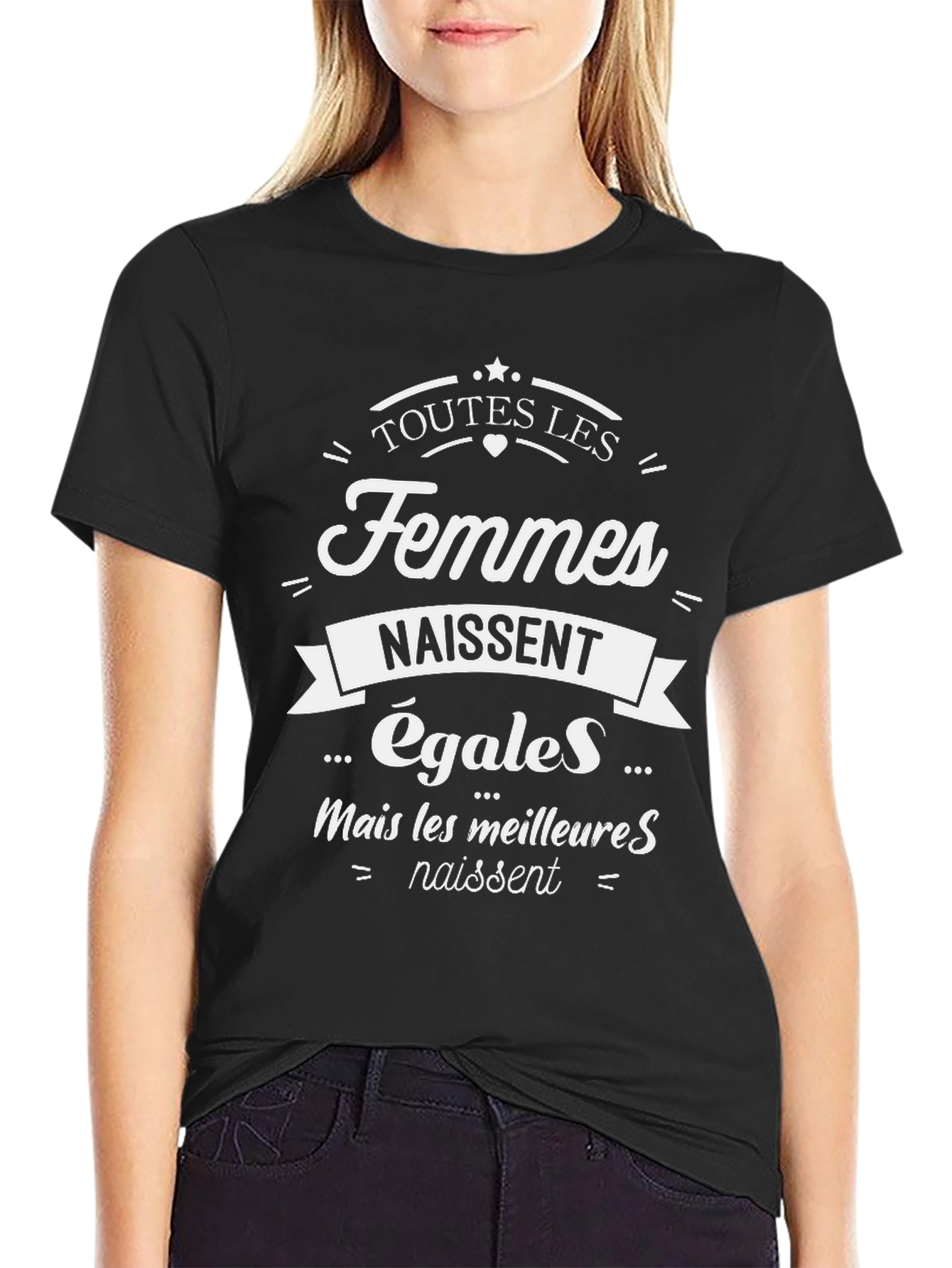 Feminist French Slogan T-Shirt - 2
