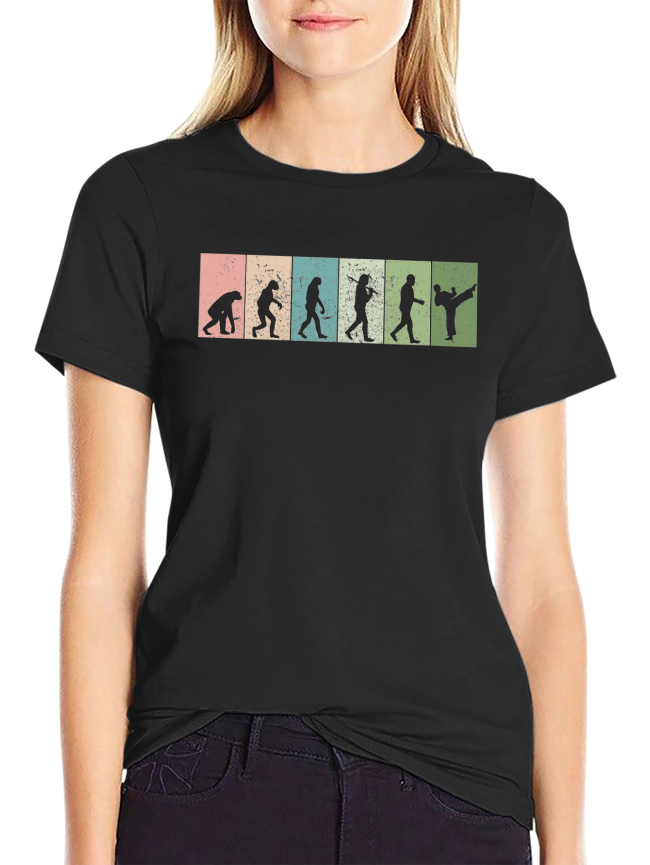 Black Evolution of Martial Arts T-Shirt - Black view 2