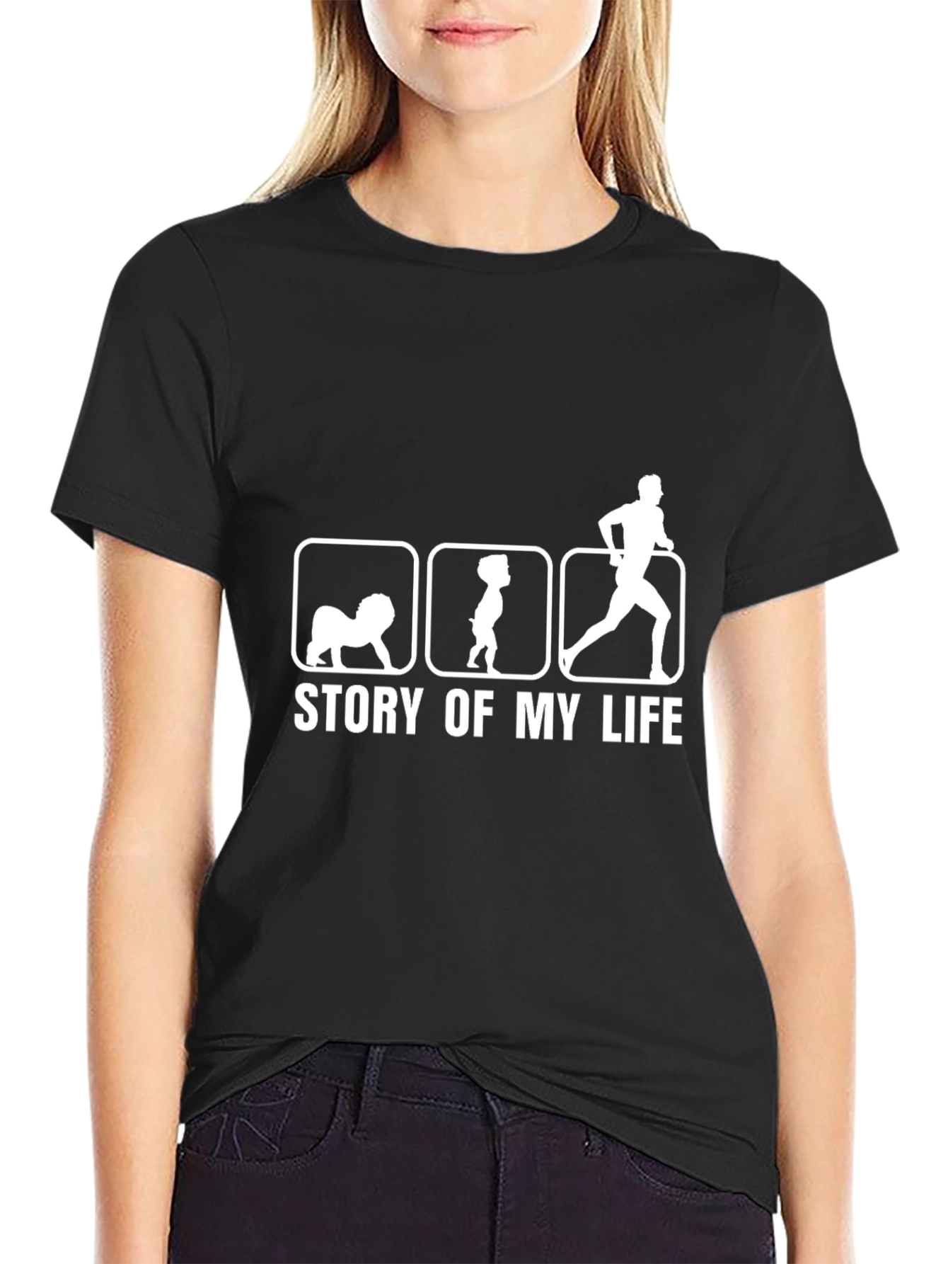 Black Story of My Life Graphic T-Shirt view 2