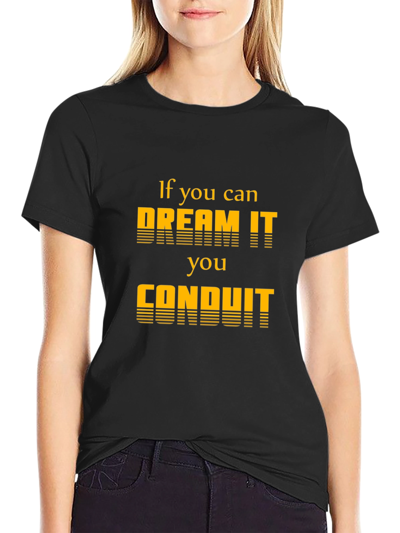 Black Dream It Conduit T-Shirt - Motivational Graphic Tee view 2