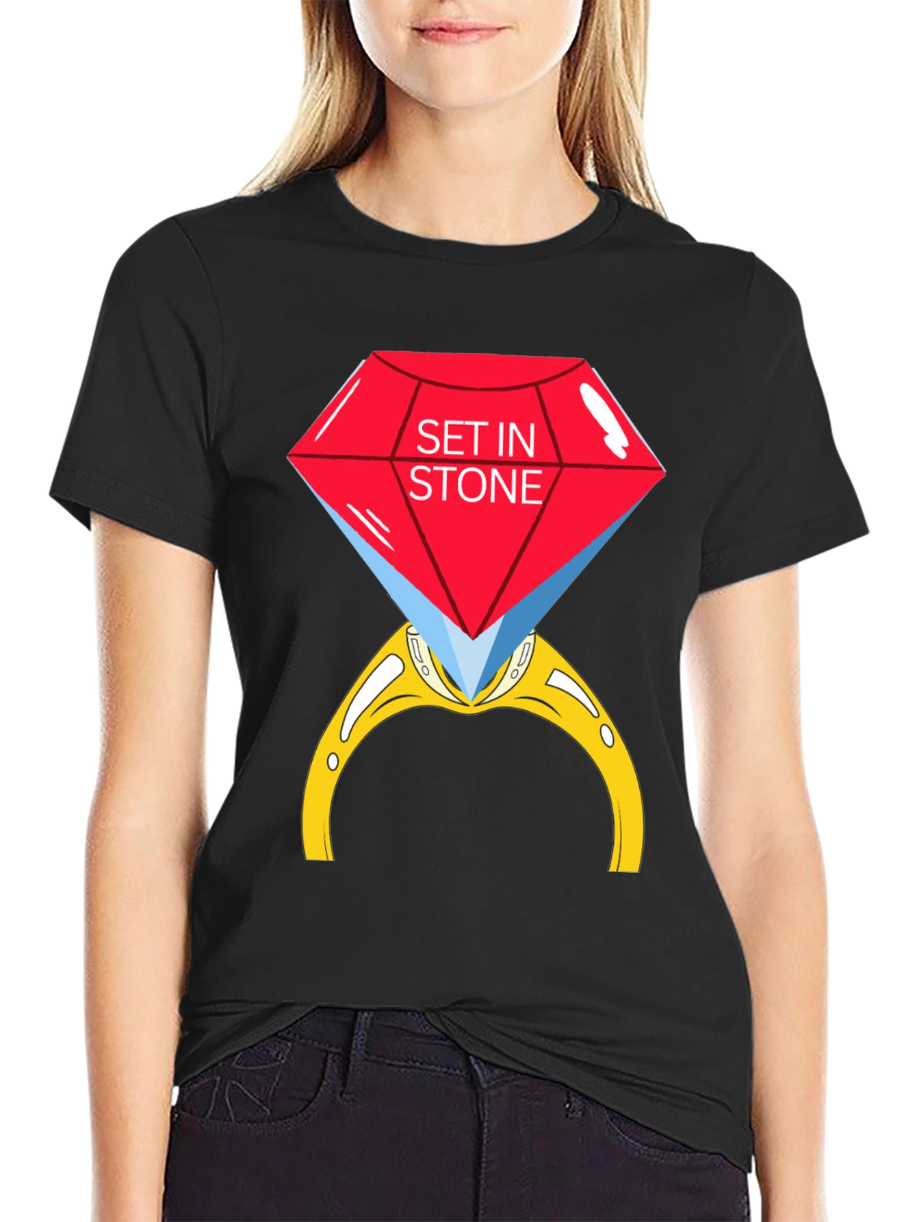 Black Set in Stone Graphic Tee view 2