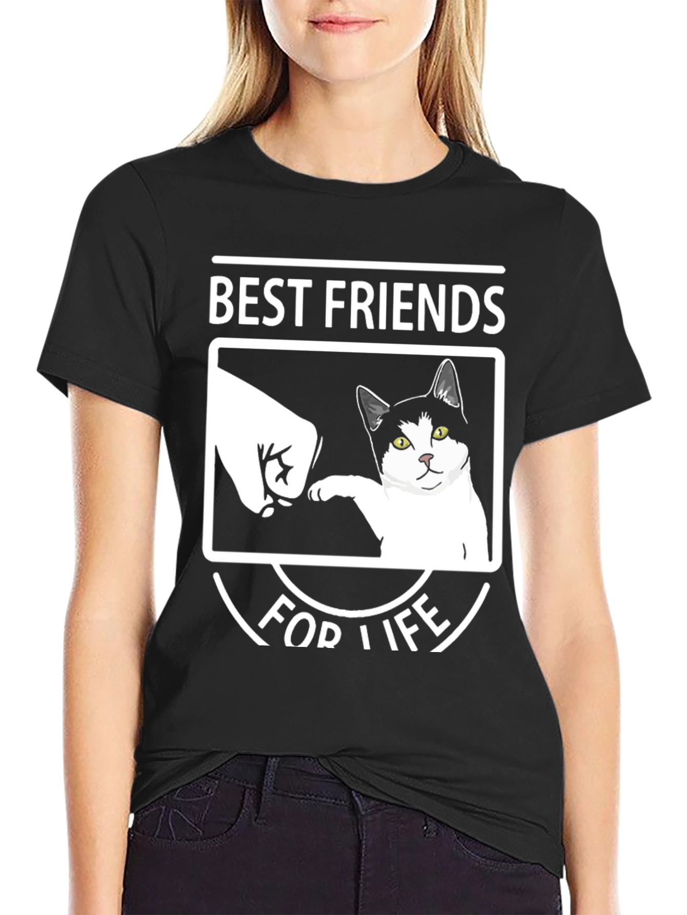 Black Best Friends For Life T-Shirt view 2