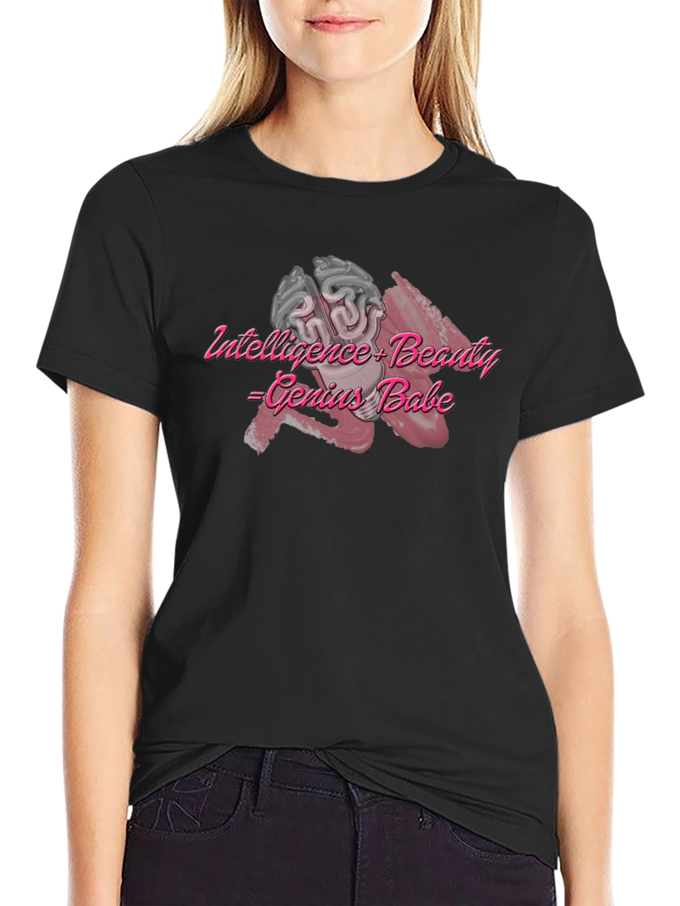 Black Intelligence + Beauty Graphic Tee view 2