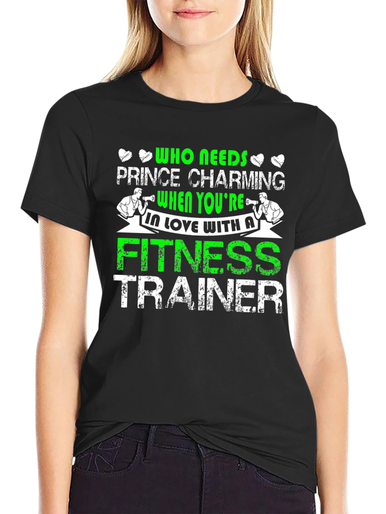 Black Fitness Trainer T-Shirt Funny Gym Workout Tee view 2