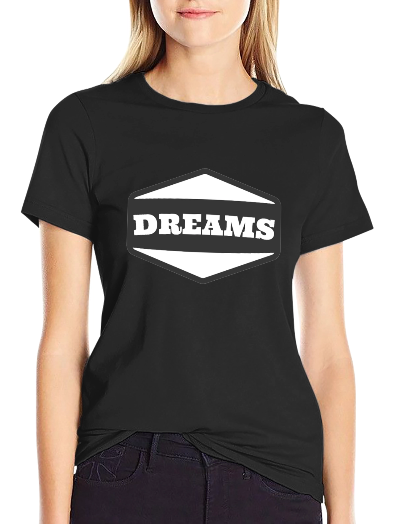Black Dreams Graphic Black T-Shirt view 2