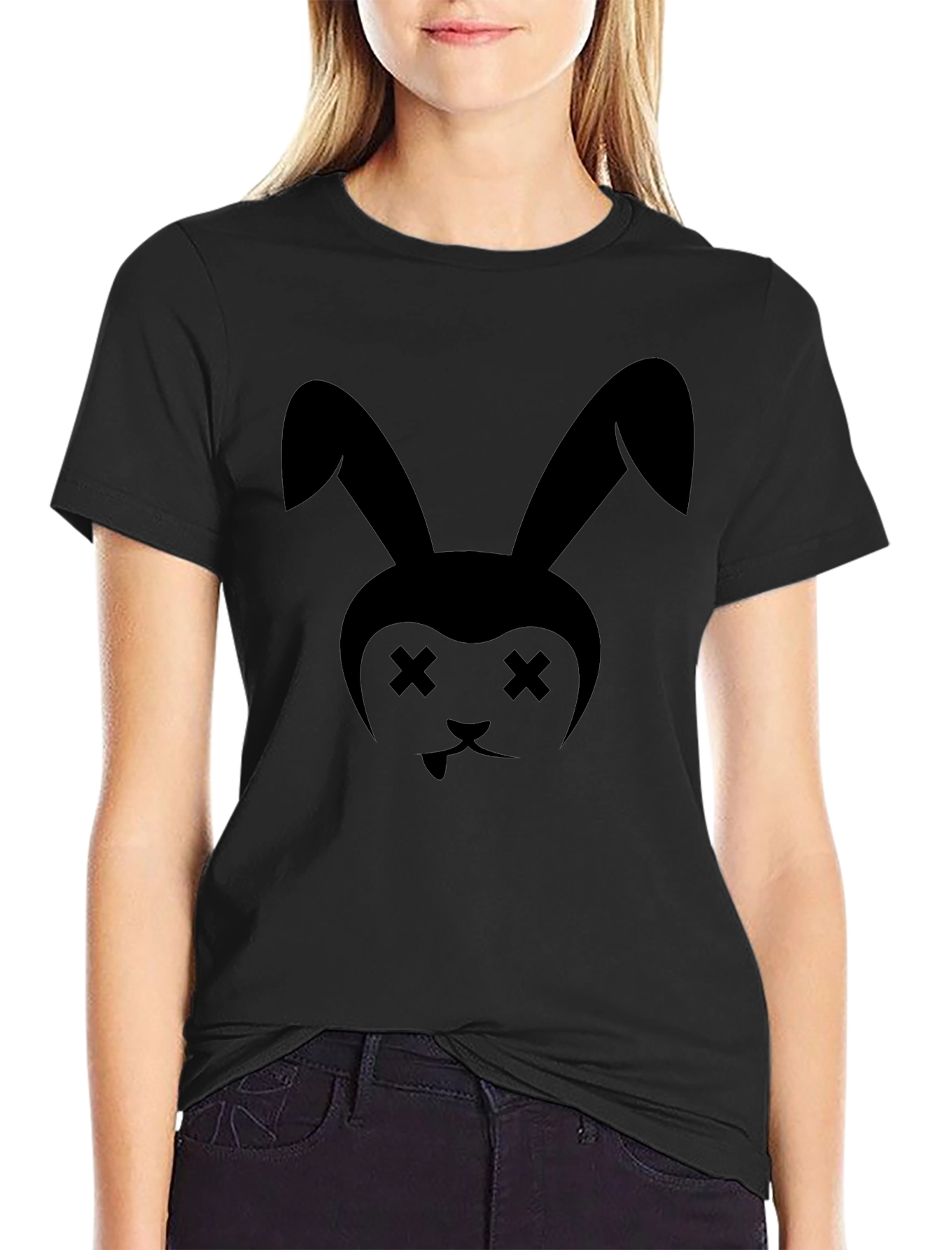 Black Dead Bunny Black T-Shirt - Unisex view 2