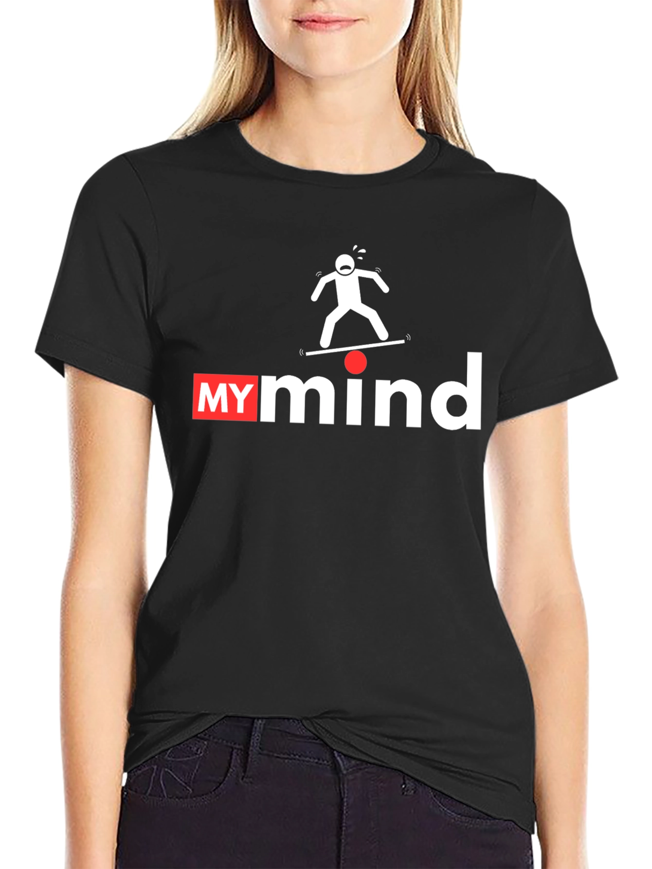 Black My Mind Balancing Act Graphic T-Shirt view 2