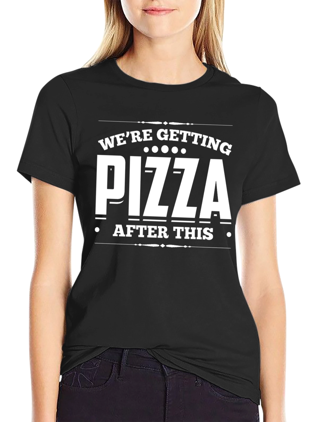 Black Pizza After This T-Shirt - Funny Graphic Tee view 2