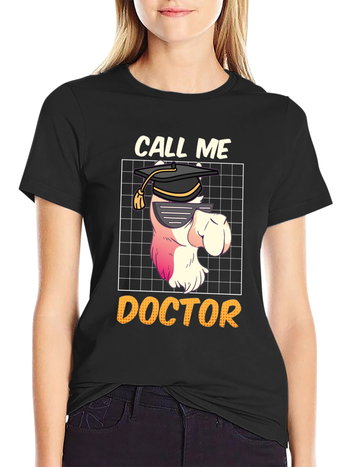 Black Call Me Doctor T-Shirt - Graduation Gift view 2