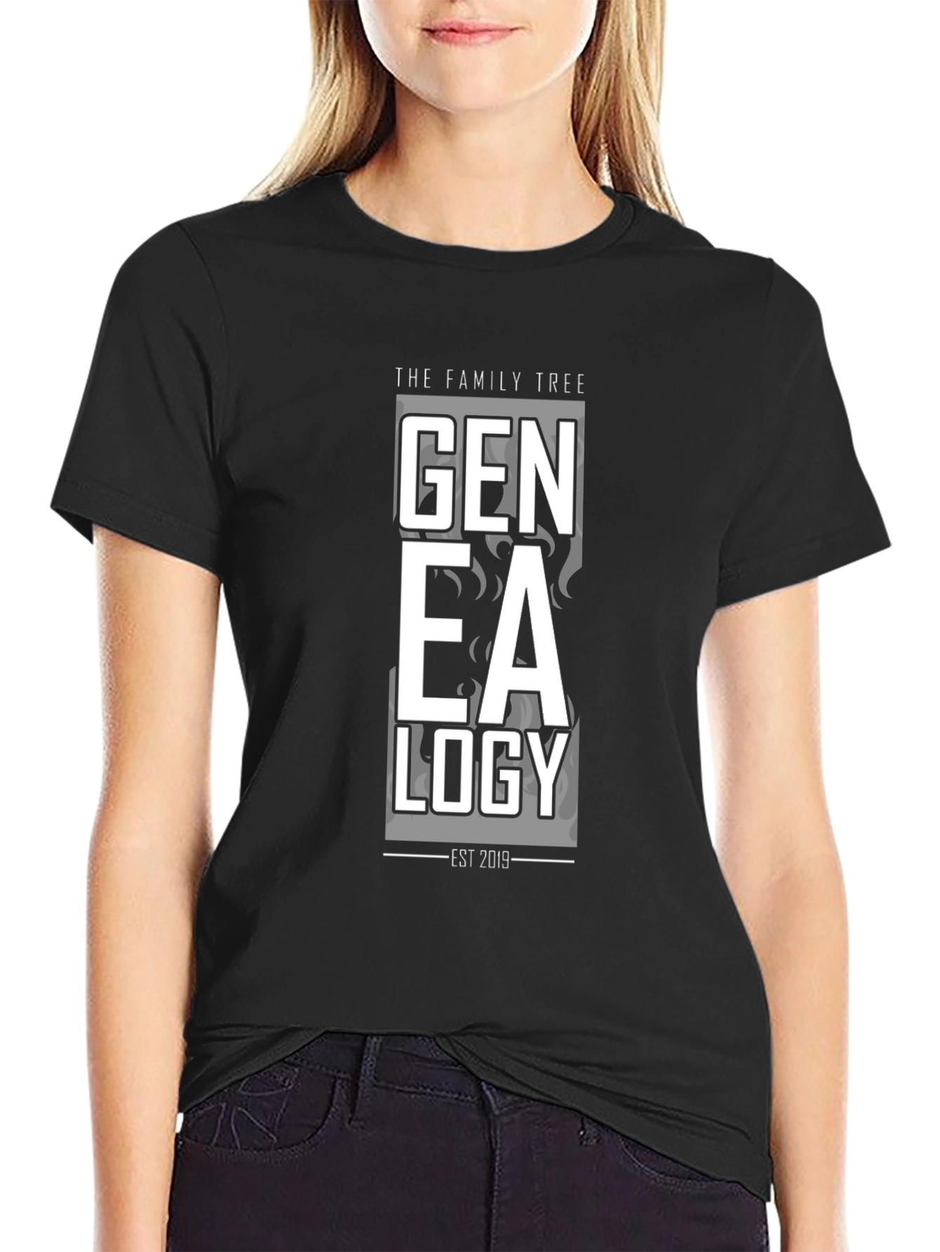 Black Family Tree Genealogy T-Shirt - Established 2019 view 2