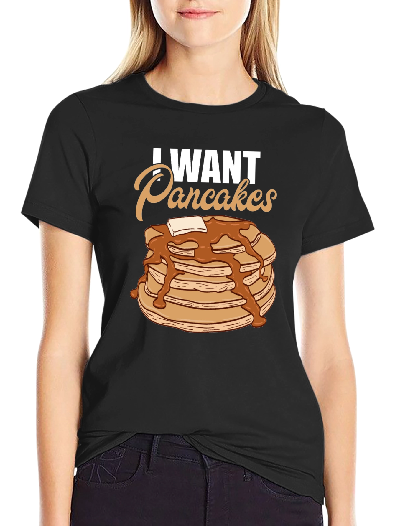 I Want Pancakes Graphic Tee - Breakfast Lover's T-Shirt - 2
