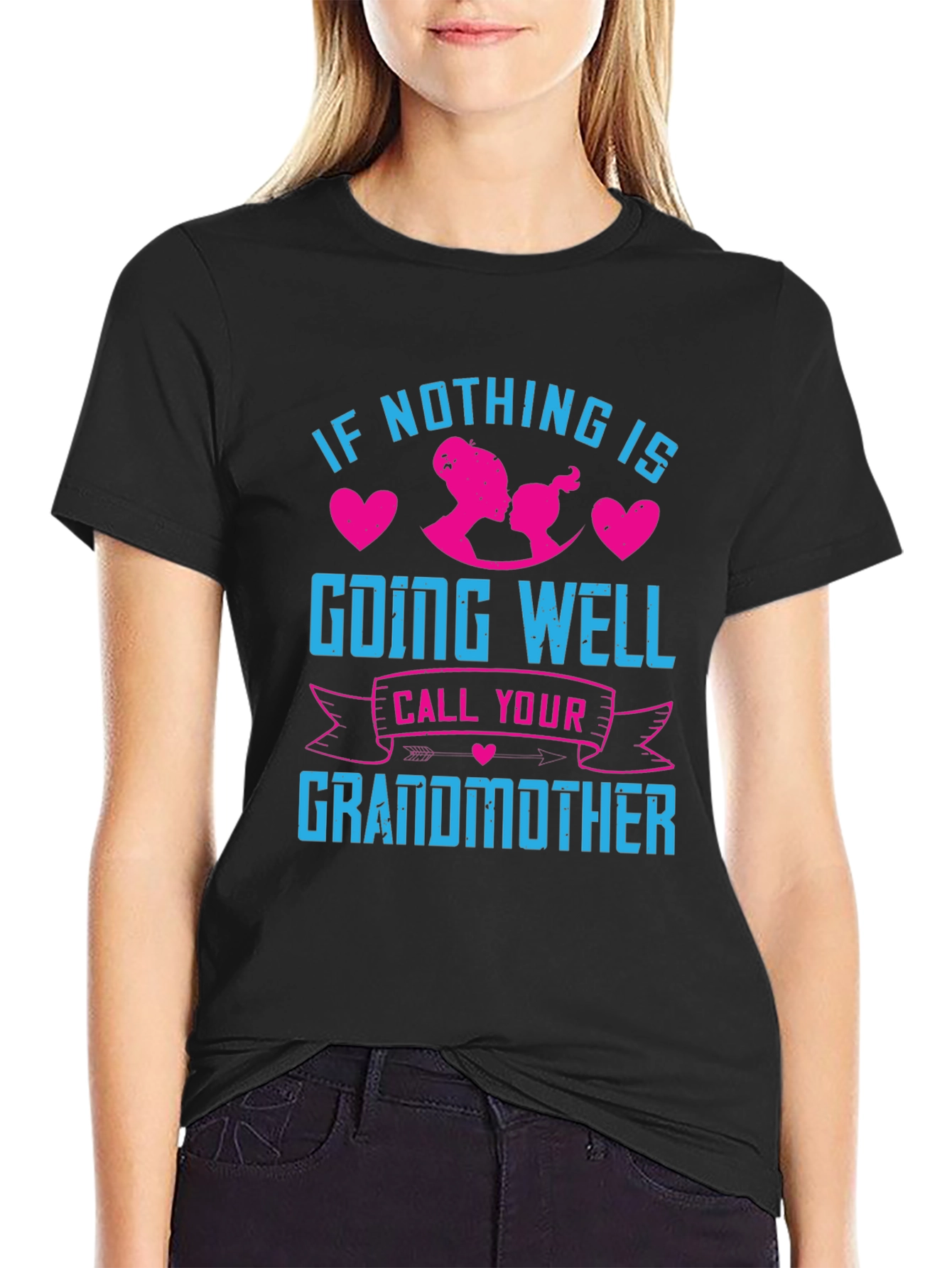 Black Call Your Grandmother T-Shirt - Comfort Fit view 2