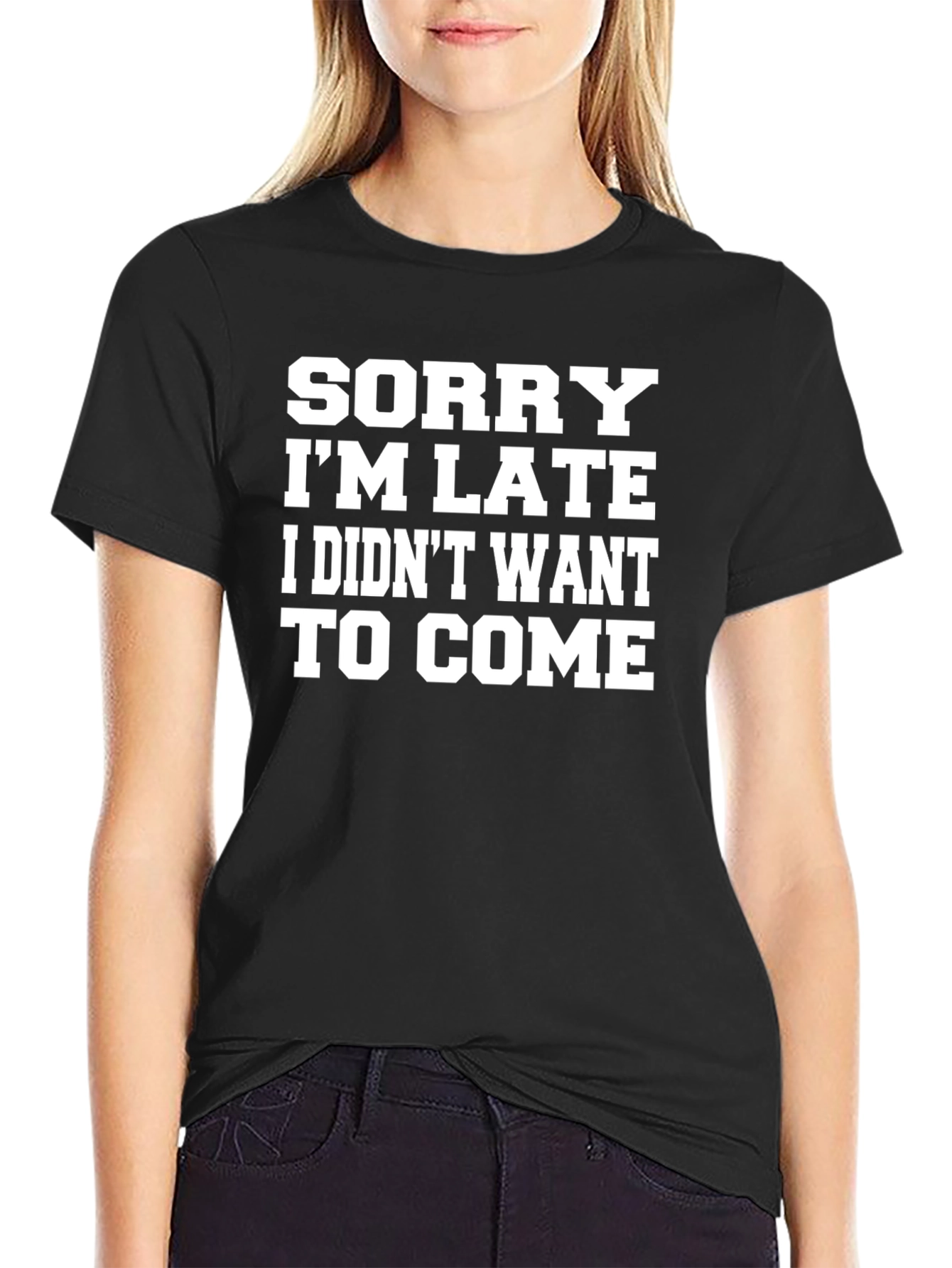 Black Funny Sarcastic Graphic T-Shirt view 2