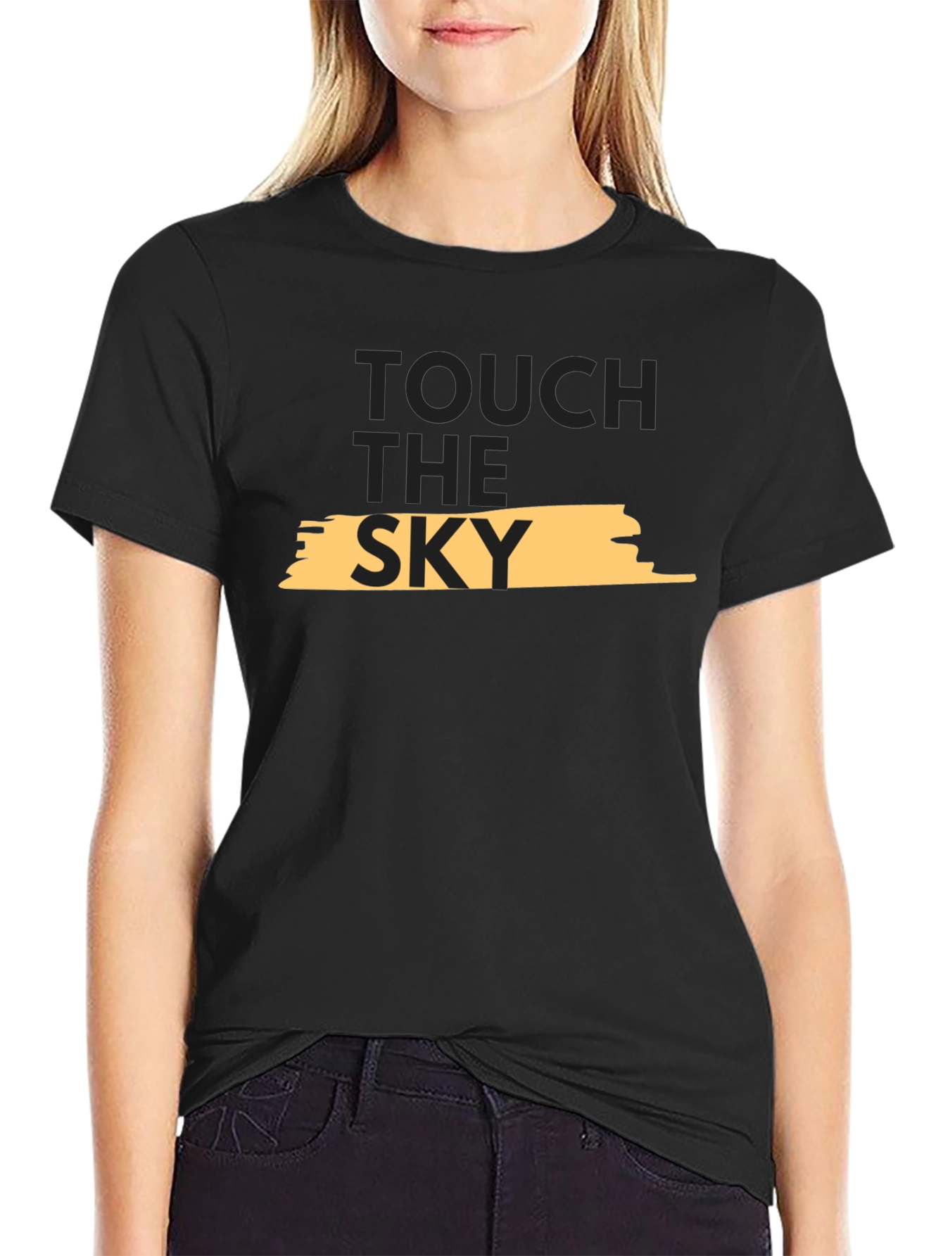 Black Touch The Sky Graphic T-Shirt - Black view 2