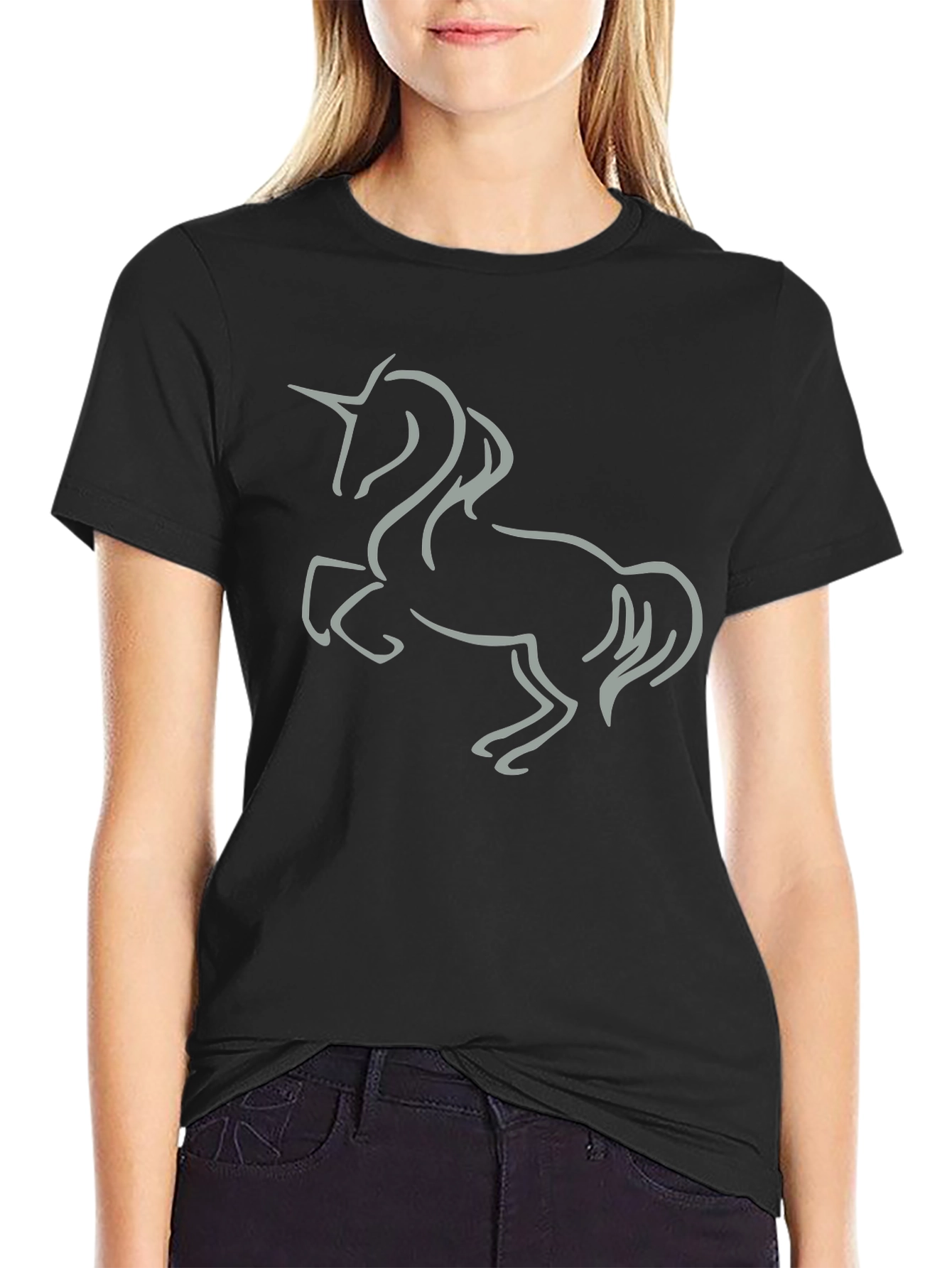 Black Unicorn Graphic Tee - Black view 2