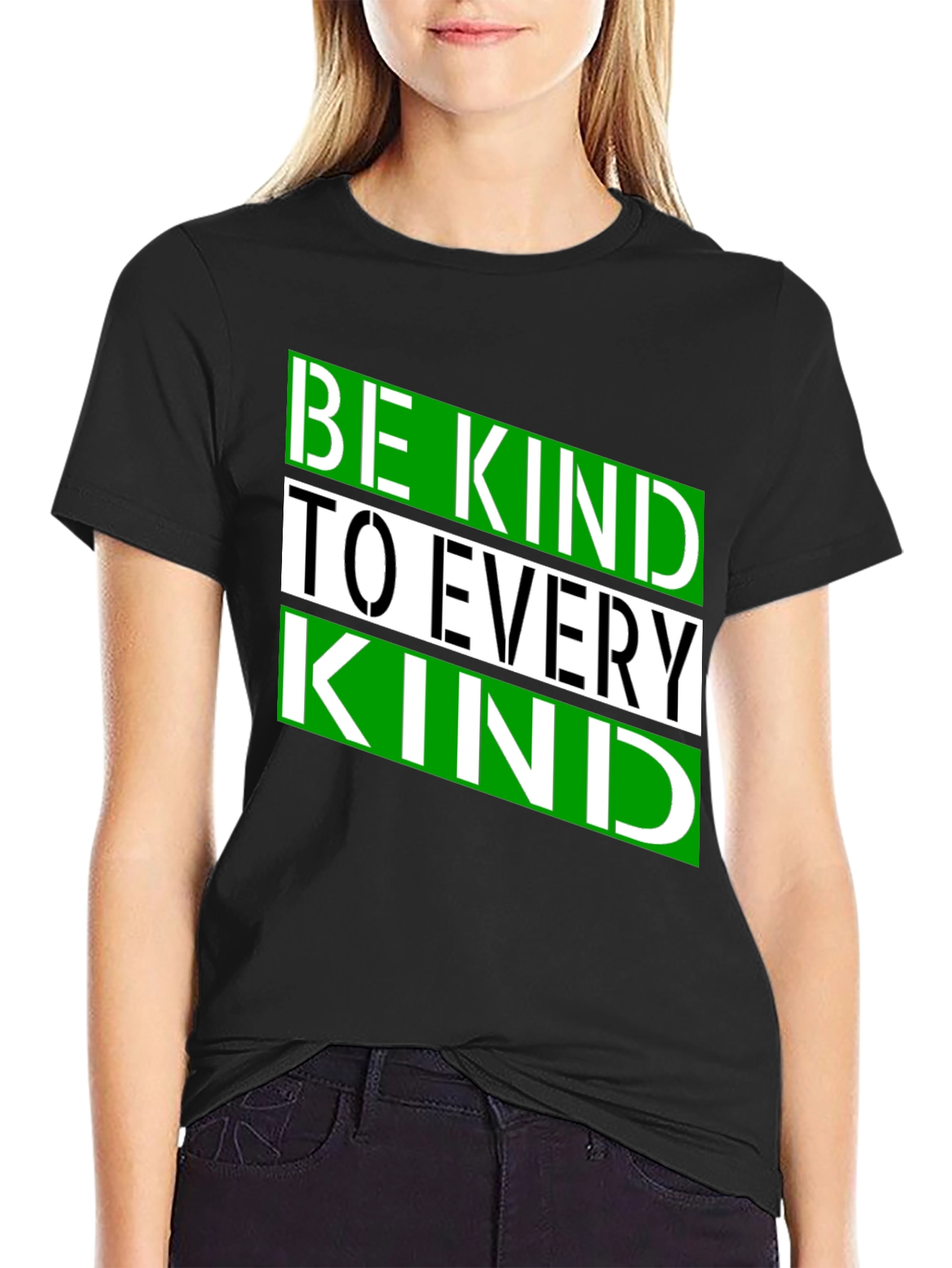 Black Be Kind to Every Kind Black T-Shirt view 2