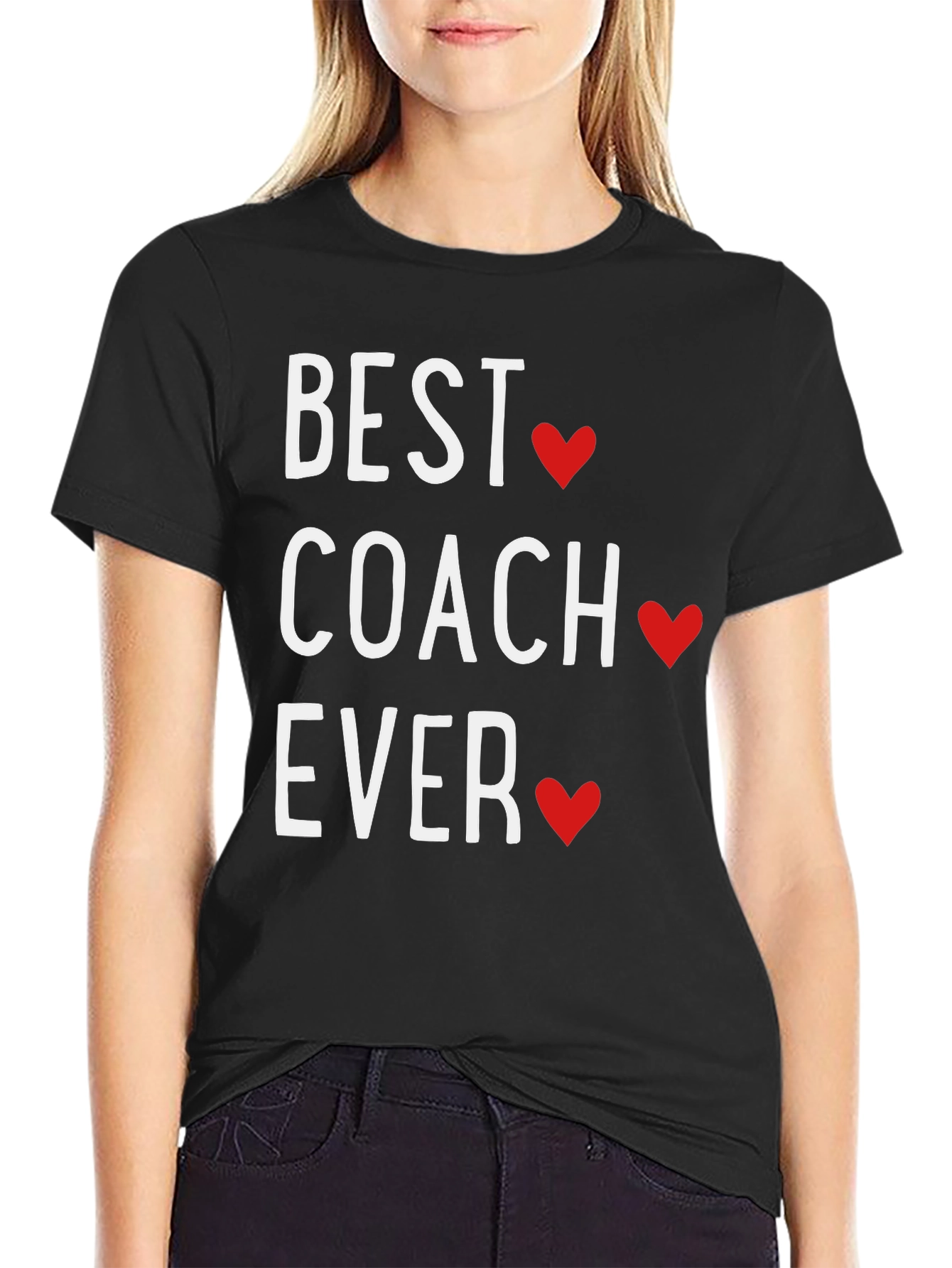 Black Best Coach Ever T-Shirt view 2