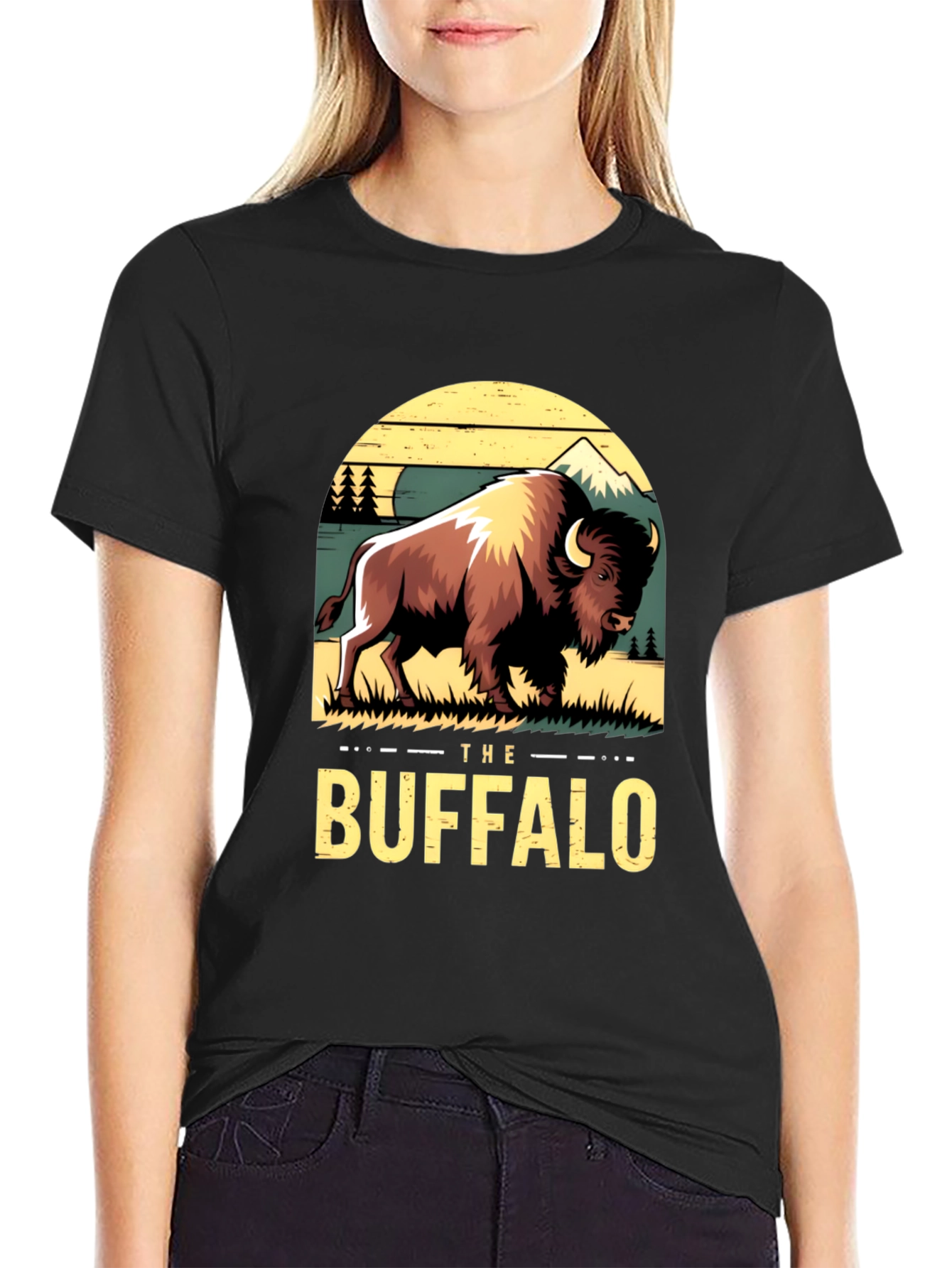 Black The Buffalo Graphic Tee view 2