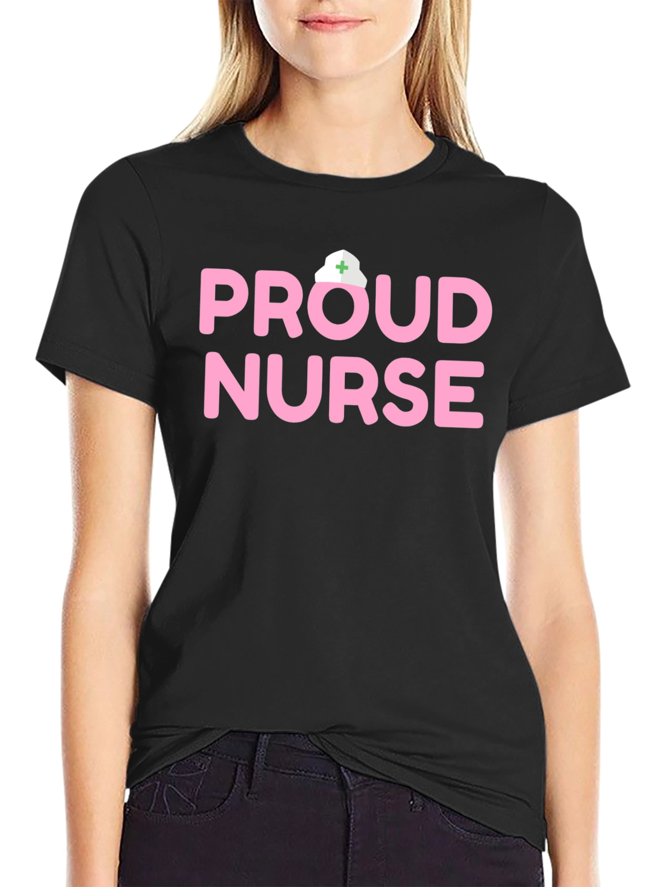 Black Proud Nurse T-Shirt - Stylish & Comfortable view 2