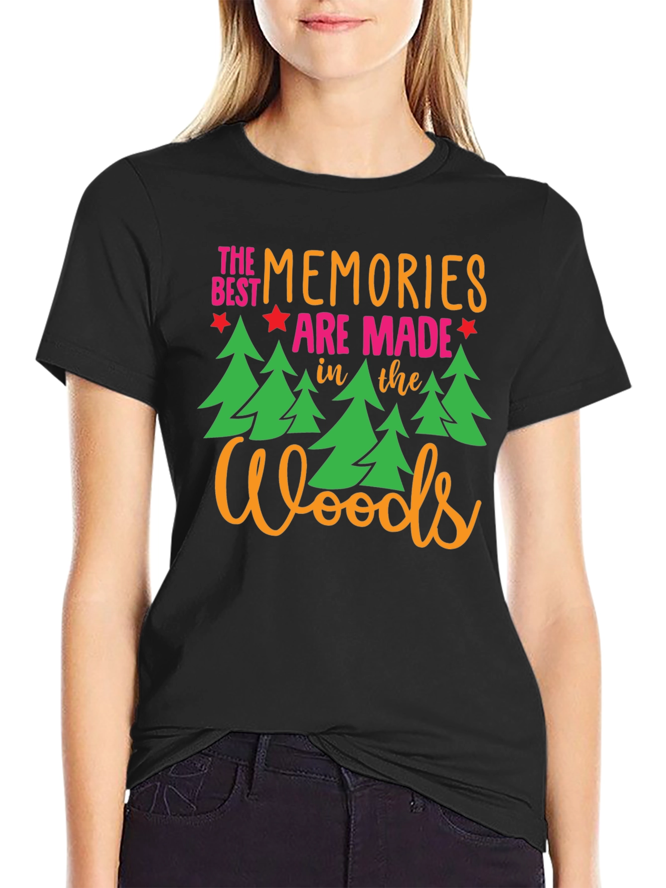 Black Woods Memories Graphic Tee view 2