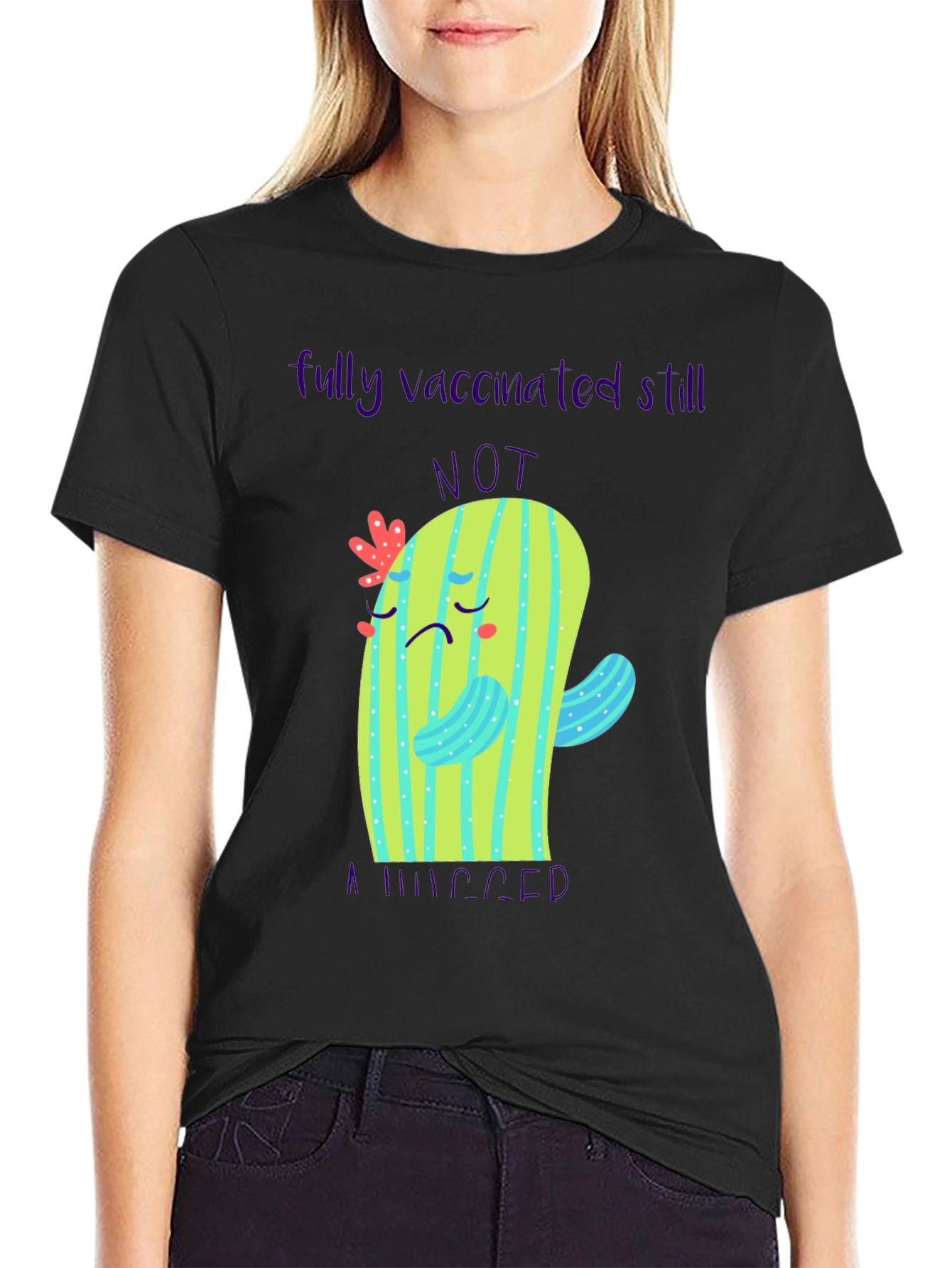 Black Vaccinated Still Not Immune T-Shirt view 2