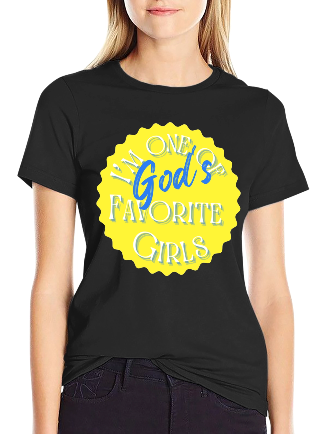 Black God's Favorite Girls Graphic Tee view 2