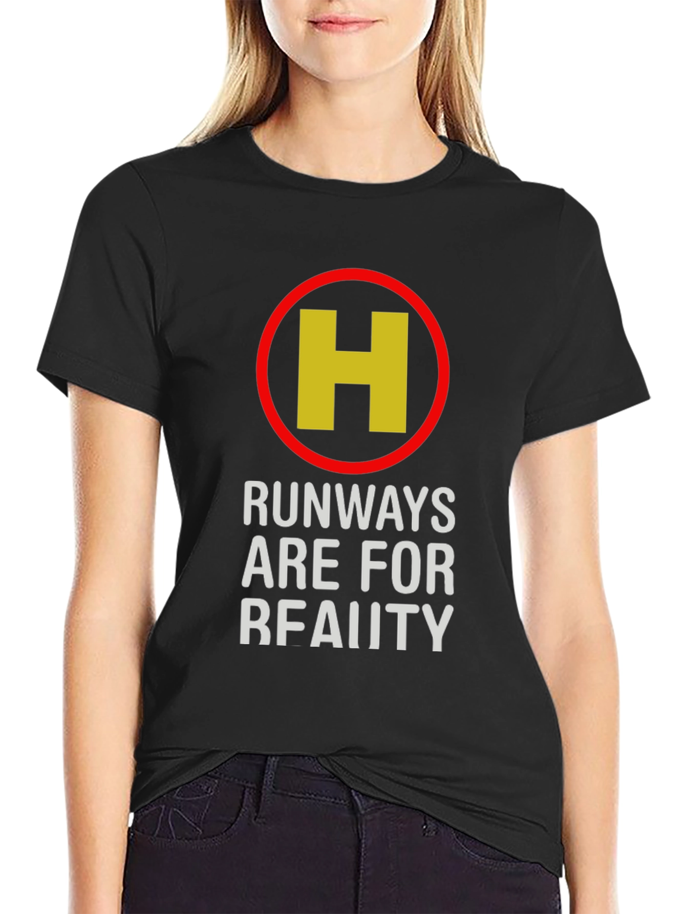 Black Runways Are For Reality Black Graphic Tee view 2