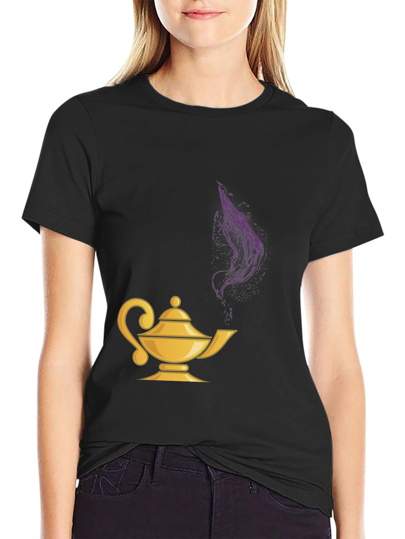 Black Magic Lamp Graphic Tee - Genie Vibes view 2