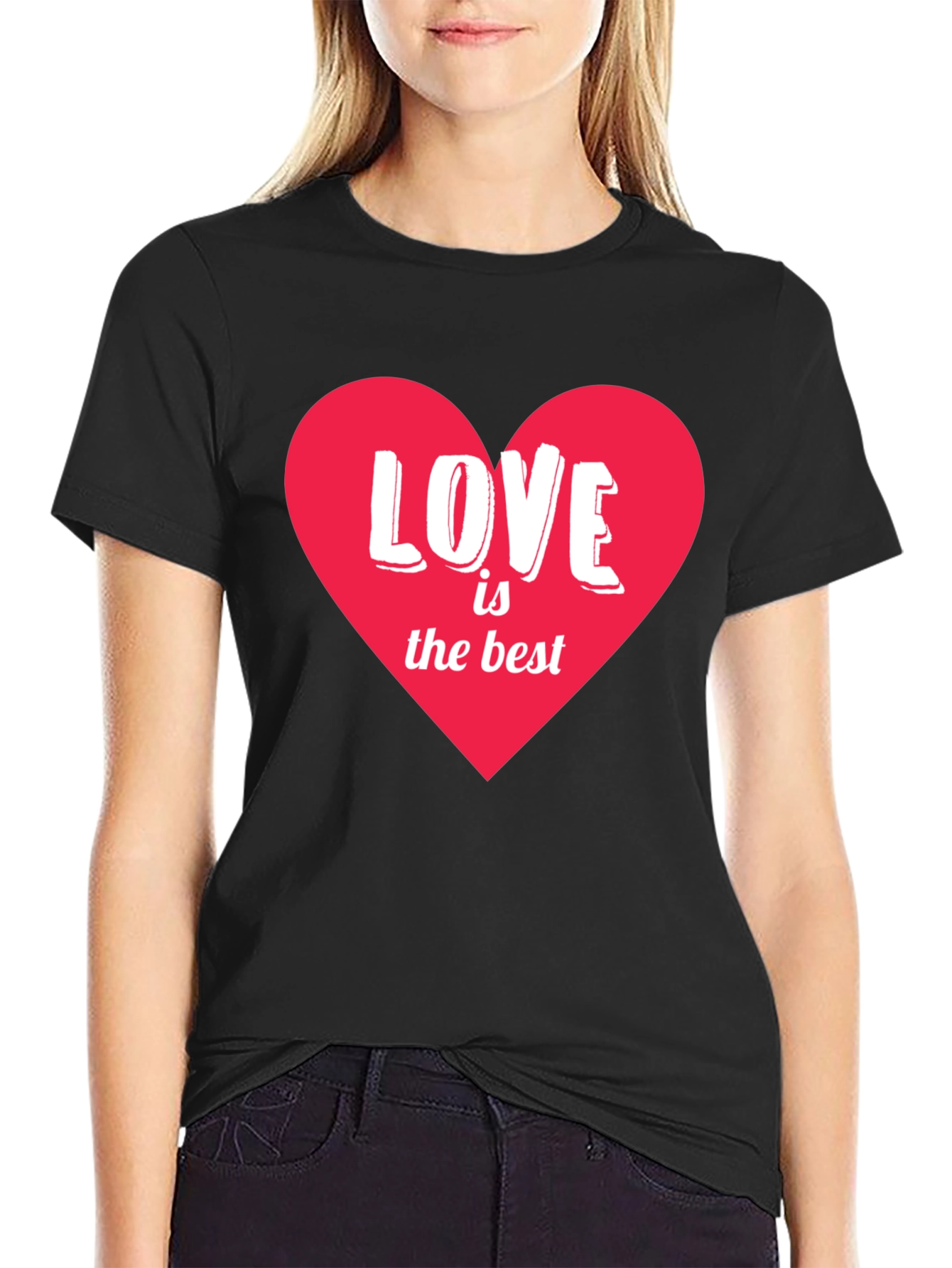 Love is the Best Heart Graphic T-Shirt - 2
